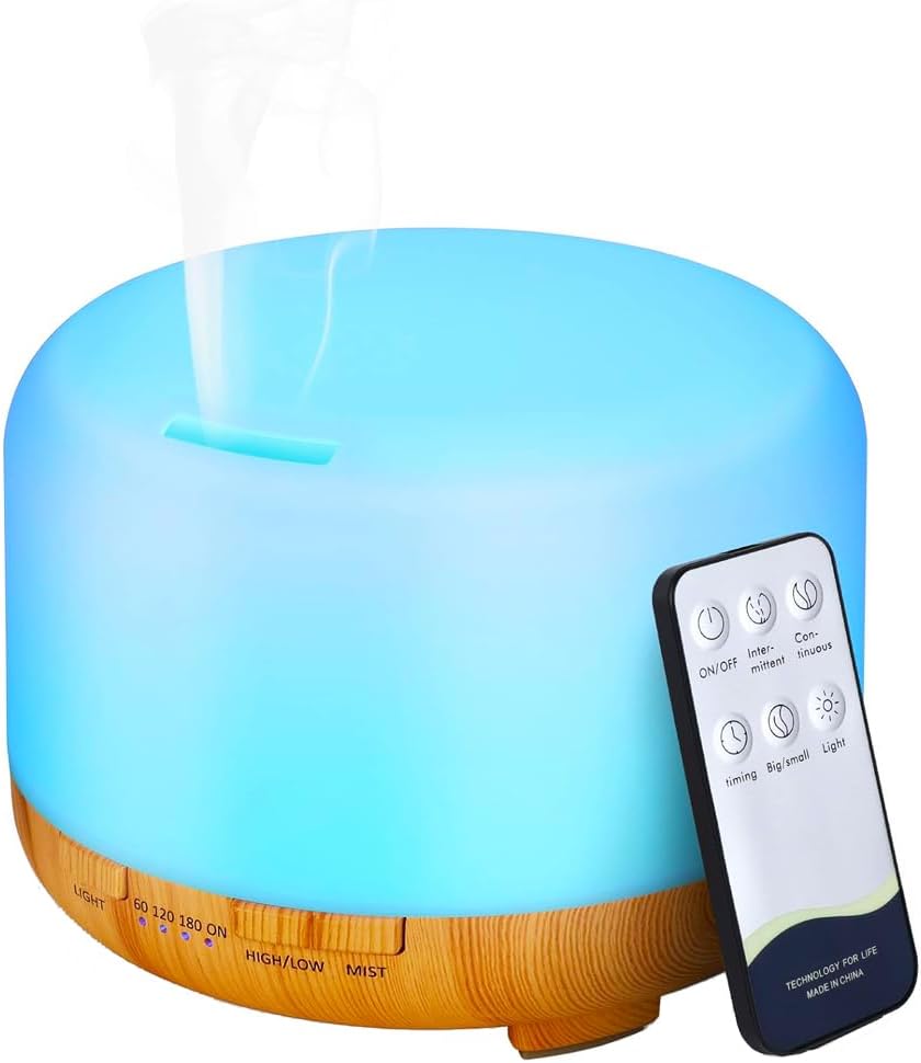 300-ml-aroma-diffusor Für Räume, Holzmaserung-aroma-diffusor Mit Led-beleuchtung, Aromatherapie Und Luftreinigung