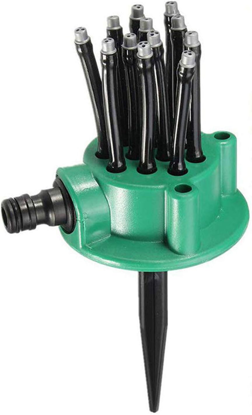 Automatischer Mehrkopf-gartensprenger, Tragbarer 360°-gartensprenger Mit Bodenstecker Und Verstellbarer Sprühdüse, 12 Düsen Für Garten, Blumenbeete, Rasen Und Bewässerungssysteme