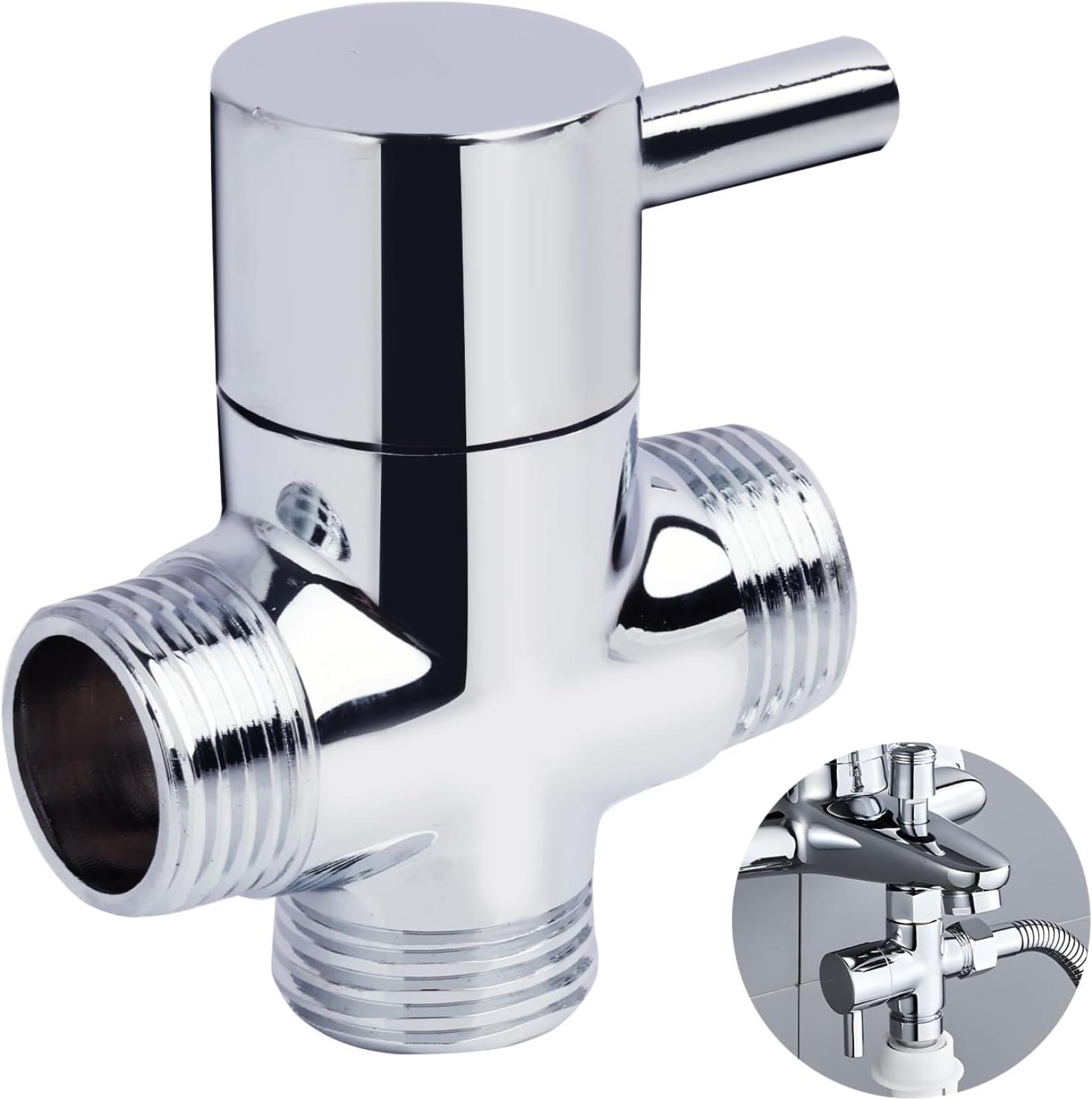 Umstellventil, Verchromtes Messing-duschumstellventil, 3-wege-t-adapter
