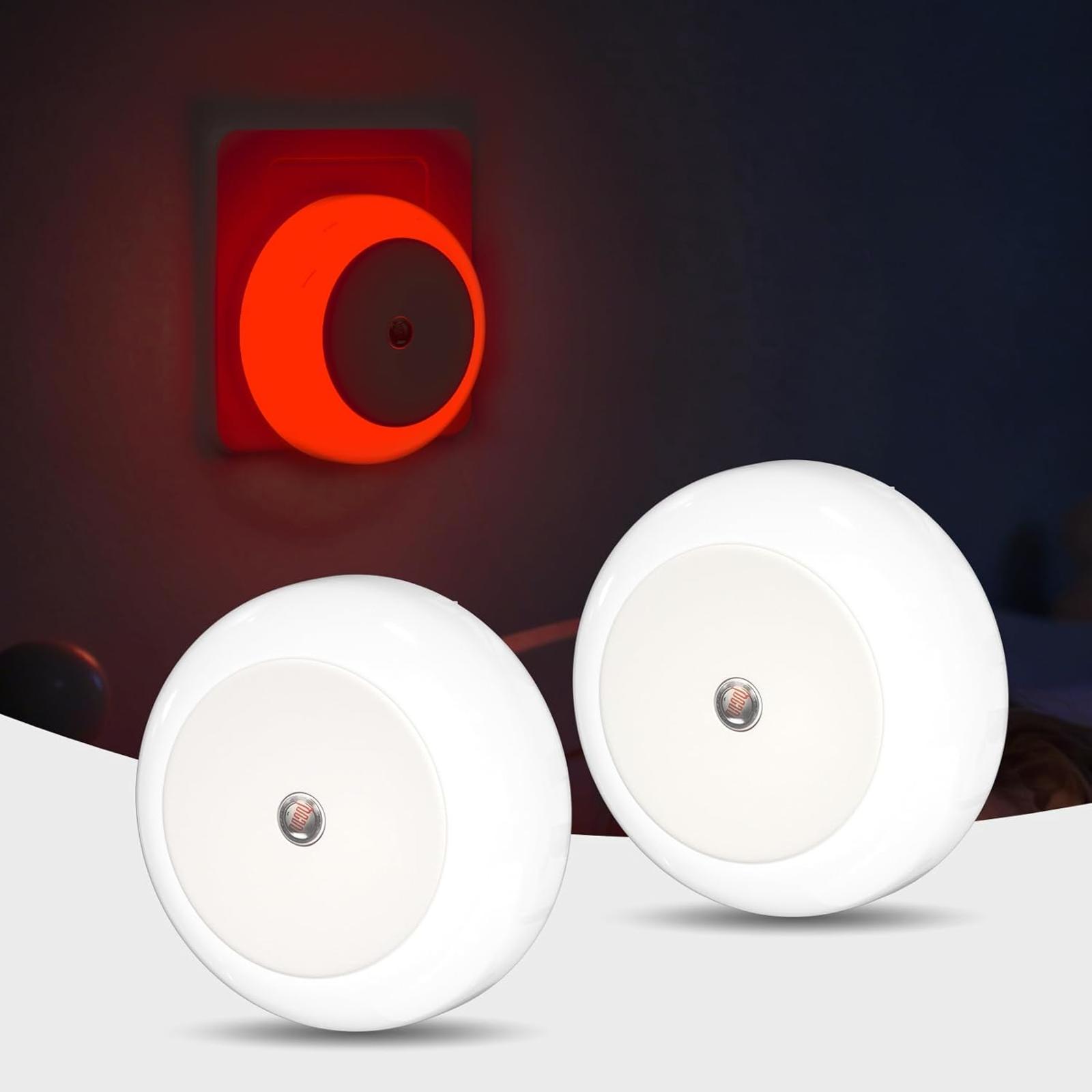 Rotes Nachtlicht Für Kinder, 625 Nm, Rotes Licht, Baby-nachtlichtstecker Mit Dämmerungssensor, Automatische Ein-/ausschaltung