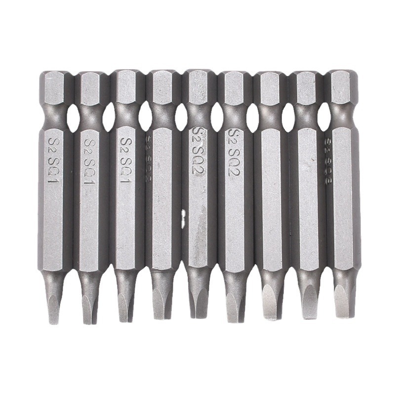 Set Mit 6 Magnetischen Schraubendreherbits Mit 9,50 Mm Langen Vierkantköpfen Für Sq1-, Sq2- Und Sq3-elektrowerkzeuge (50 Mm).