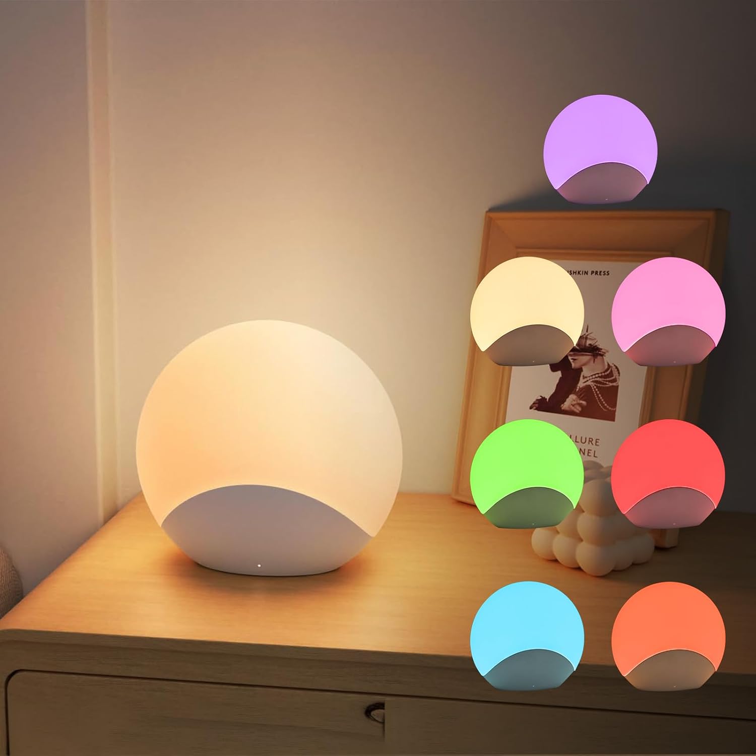 Sanftes Nachtlicht Mit 8 Rgb-farbwechseln Und Timer