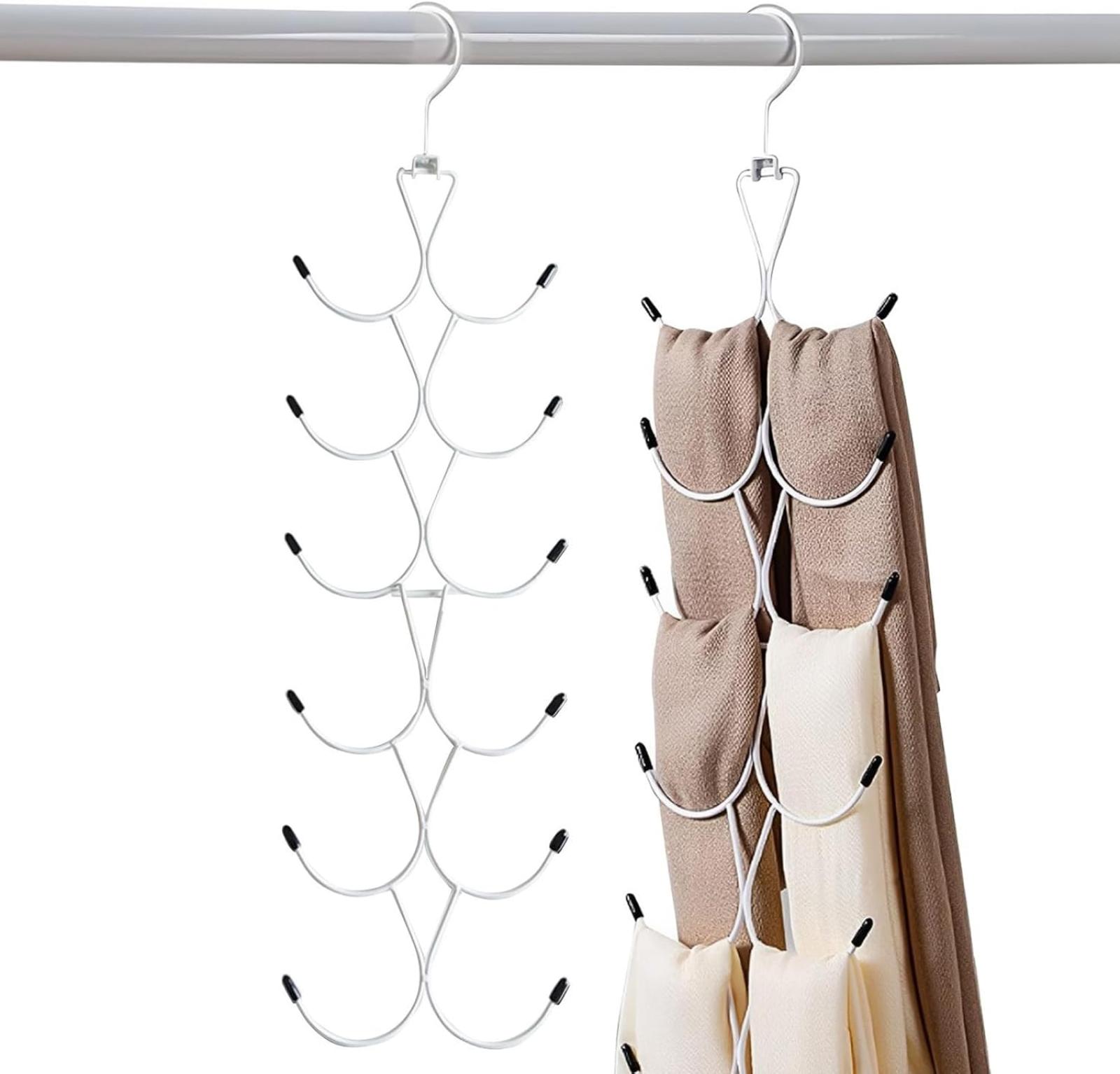 1 Set Schalaufhänger, Schalorganizer Mit 12 Haken, Krawattenaufhänger Für Kleiderschrank, Schrankorganizer