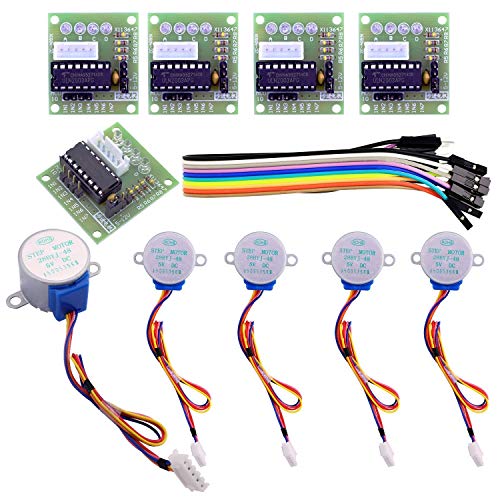 5 Stück 5v 28byj-48 Schrittmotoren + 5 Stück Treiberplatinen Uln2003 Pilotplatinen + Dupont Stecker-buchse-kabel