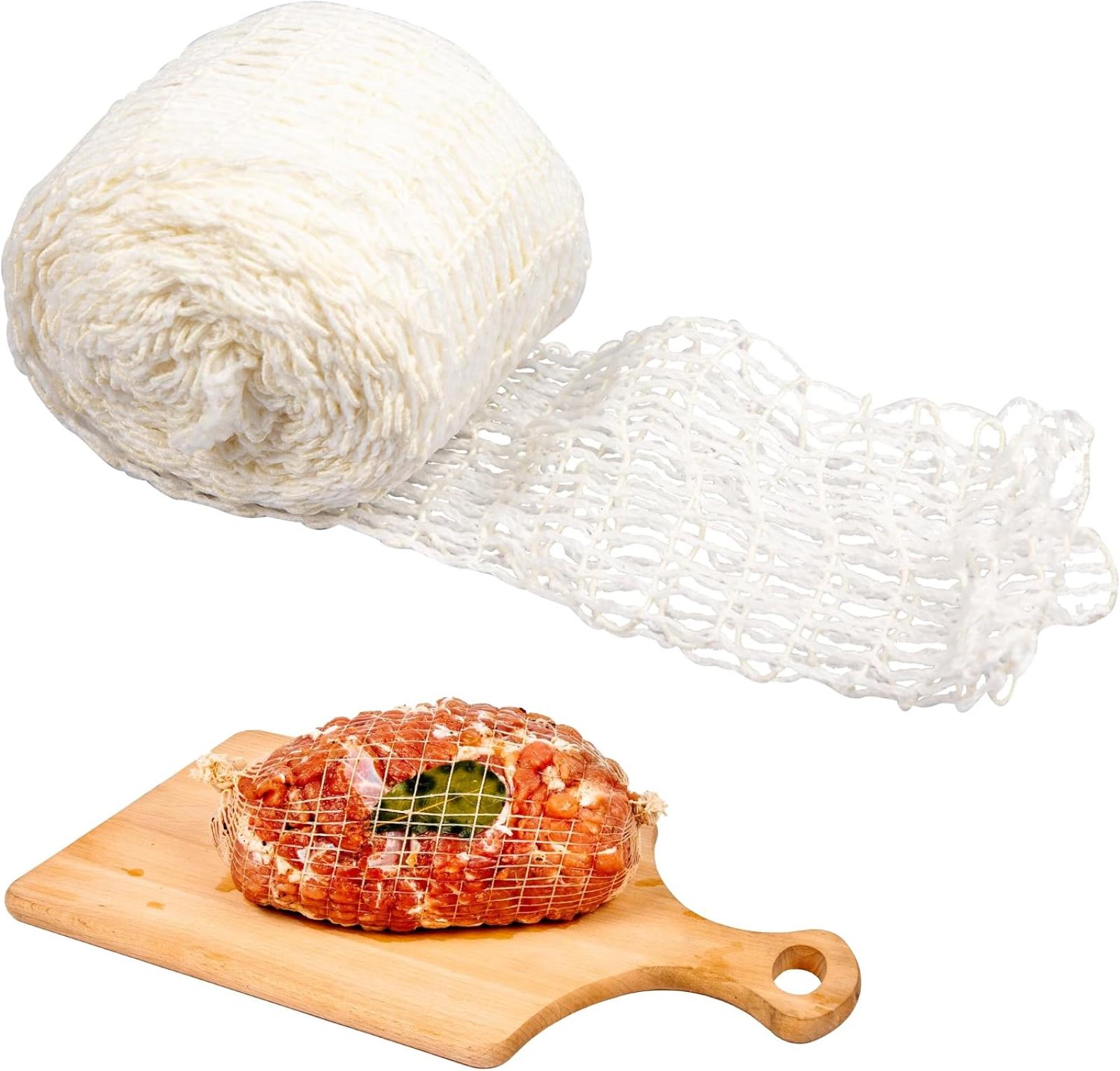 310102 Fleischnetz 15 Cm X 5 M, Temperatur 220 °c, Baumwolle, Flexibles Netz Zum Räuchern, Umrühren Und Garen