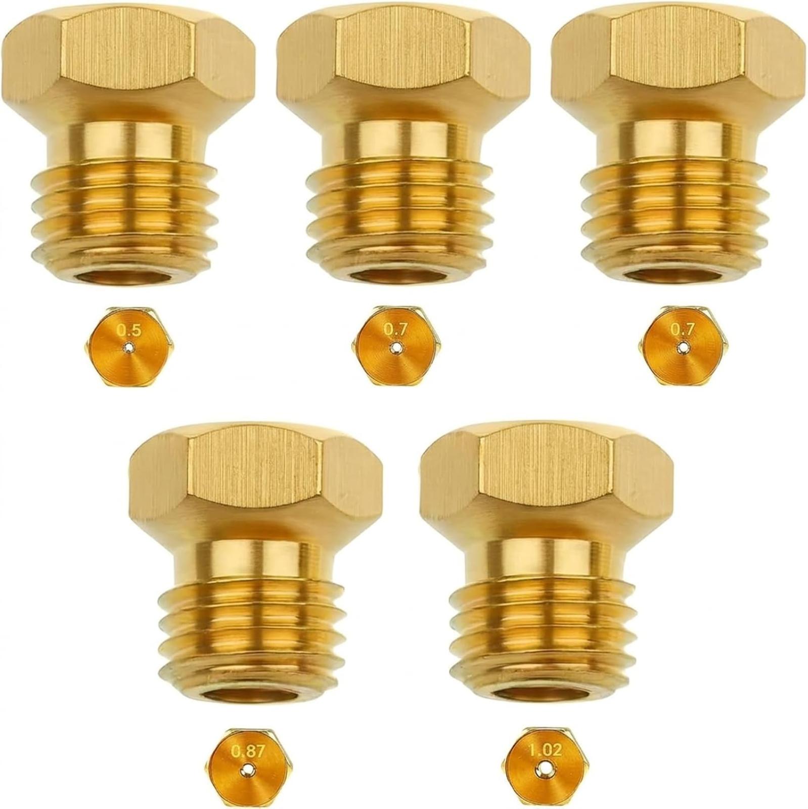 5-teiliges Universal-butangasdüsen-set, Butangas-injektor-set, Düsen Für Propangasherde, 0,5/0,7/0,7/0,87/1,02