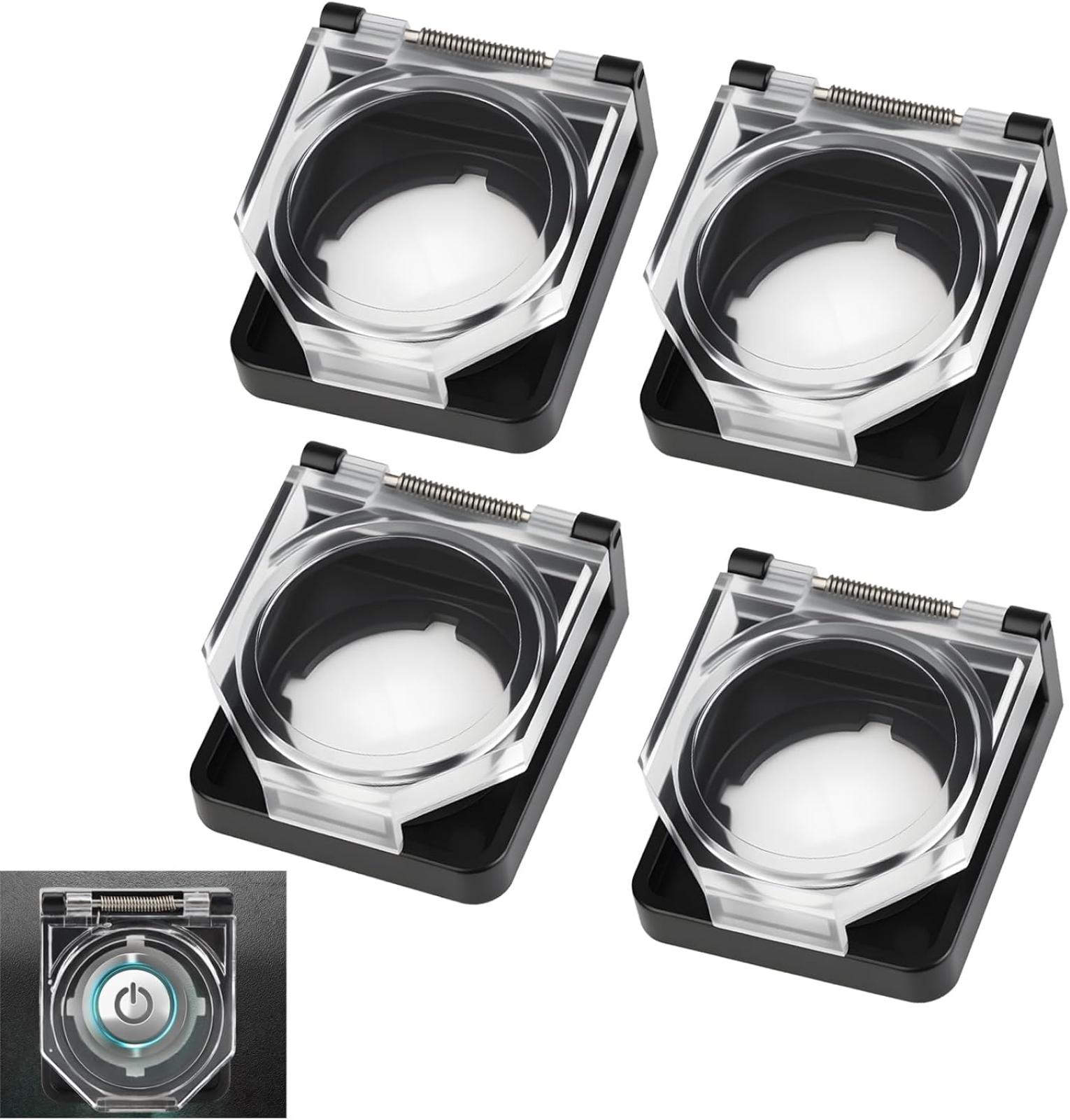 Set Mit 4 Schutzhüllen Für Knöpfe, Wasser- Und Staubdichte Abdeckungen Für 22-mm-netzschalter