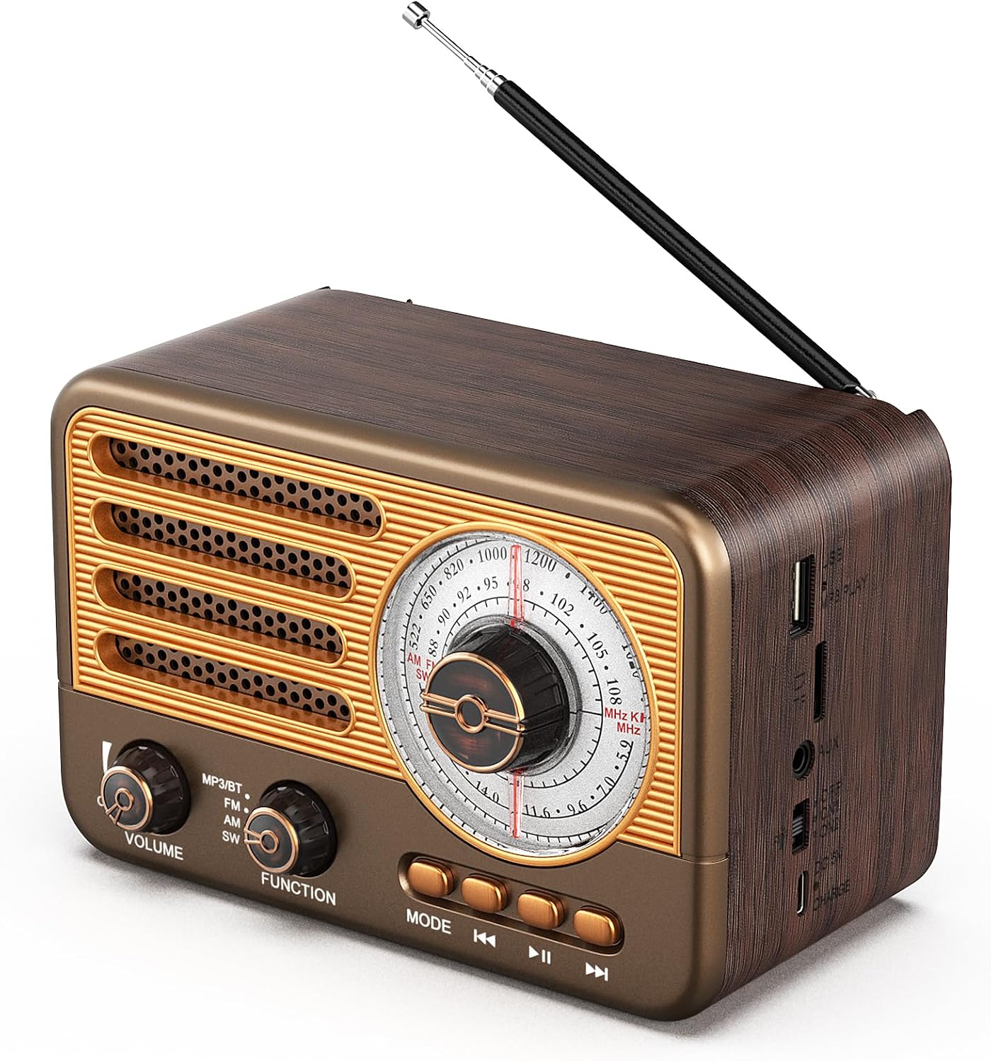 Wiederaufladbares Tragbares Am/fm/oc-vintage-radio
