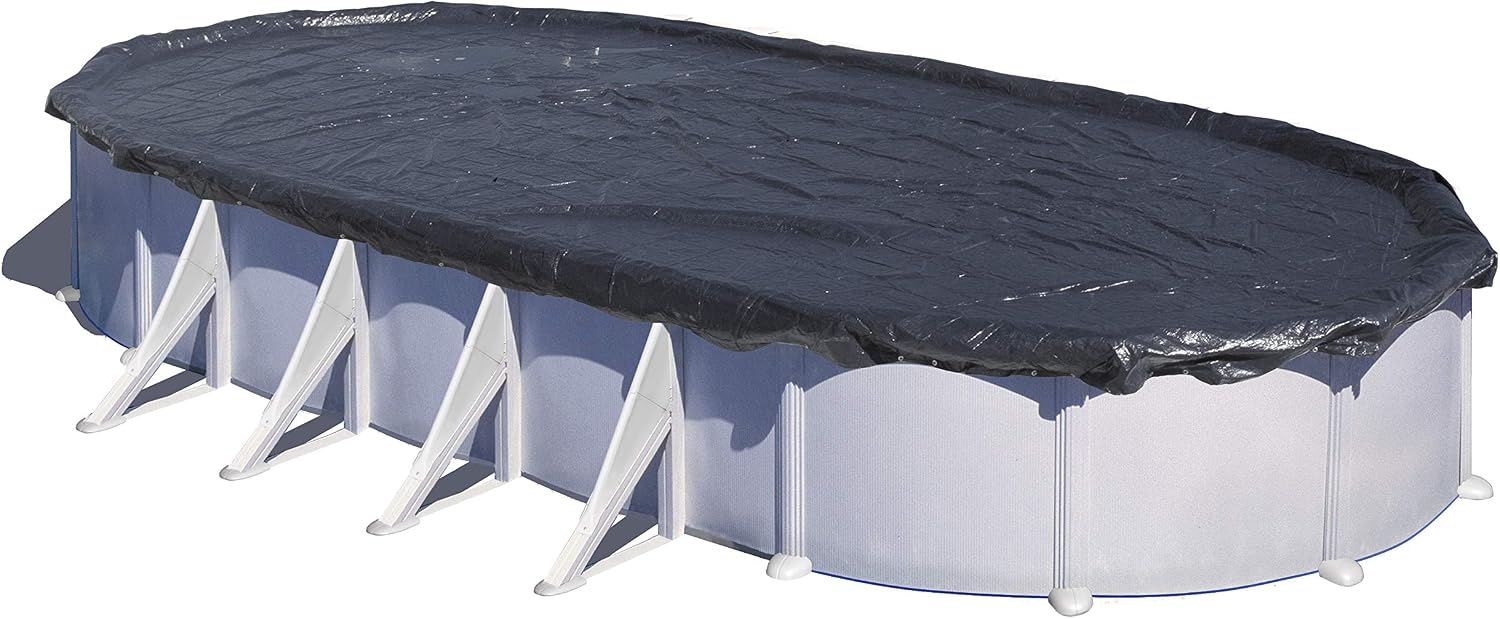 Winterabdeckung Aus Polyethylen, 120 G/m², Für Ovale Schwimmbecken (610 X 375 Cm)