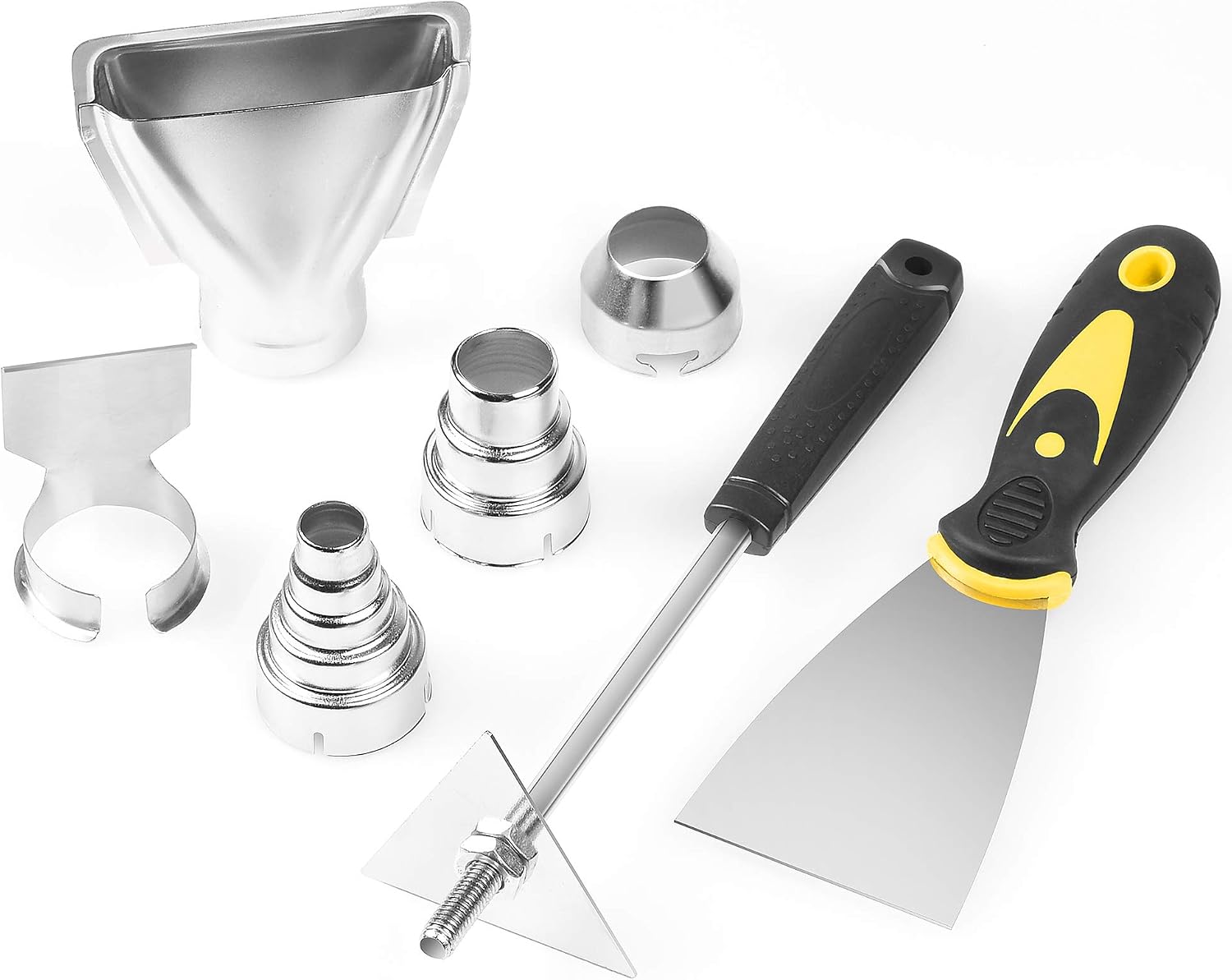 Heißluftpistolen-set, Heißluftpistolen-zubehör, 7-teilig, Edelstahl-zubehör