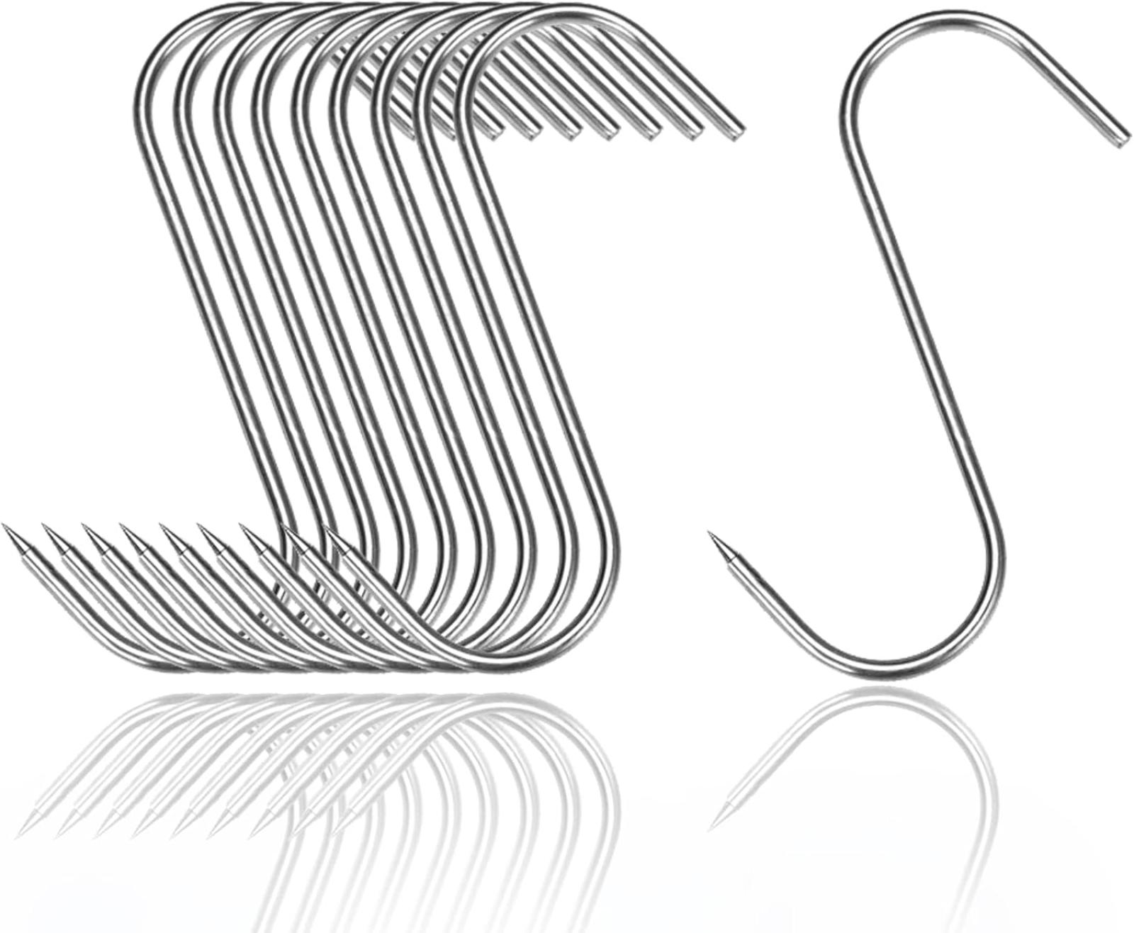 Metzgerhaken, 10er-set Küchenhaken Aus Edelstahl, Multifunktionale S-haken Aus Metall, Grillhaken
