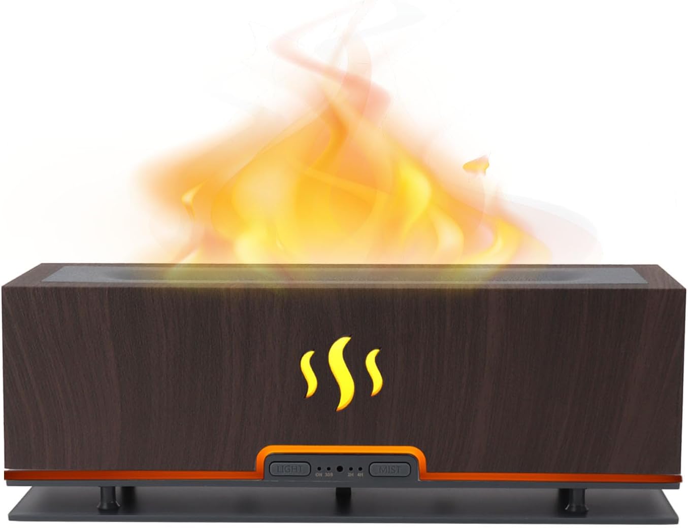 Flammendiffusoren Für Ätherische Öle, Mini-ultraschall-luftbefeuchter Mit Kaltnebel Für Aromatherapie, Diffusor Für Ätherische Öle (dunkle Holzmaserung)