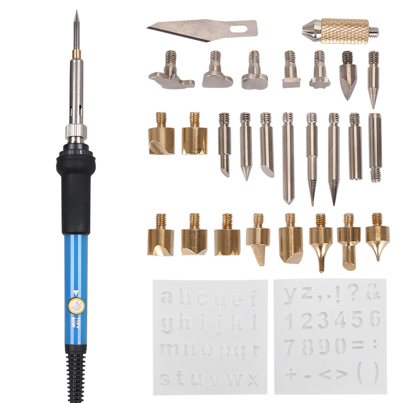 Sremtch Elektro-lötkolben-set Mit Einstellbarer Temperatur (200–480 °c), Ein-/ausschalter, Zum Löten, Bearbeiten Von Leder, Gravieren Und Holzschnitzen, Inklusive Adapterkopf