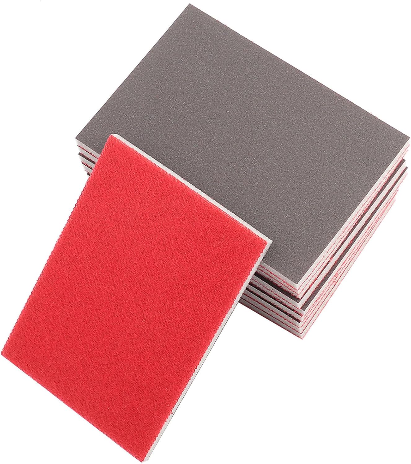 10 Stück Quadratisches Schwamm-schleifpapier, Körnung 240, Feines Polier-schleifpapier, Weicher Schaumstoff-schleifblock (240)