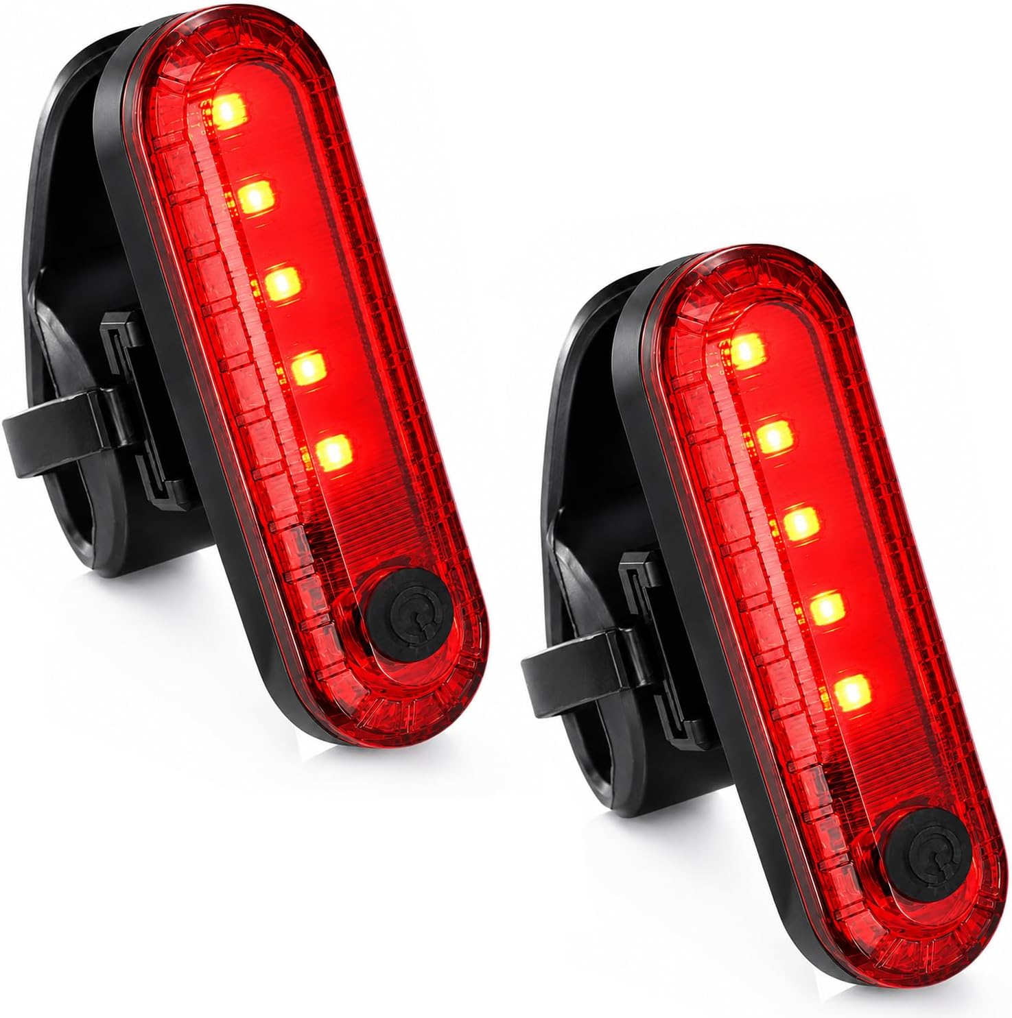 2er-pack Fahrradrücklicht, Usb-wiederaufladbares Fahrradrücklicht, Ultrahell, 4 Modi, Wasserdichtes Led-sicherheitswarnlicht, Led-fahrradlampe Für Radfahren, Mountainbiken Usw.
