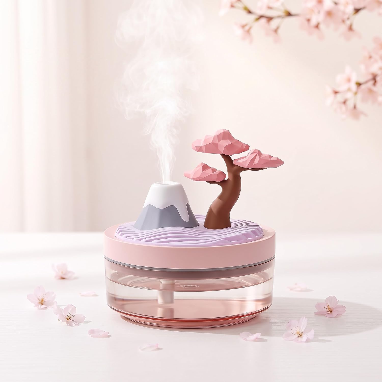 Mini-luftbefeuchter 320 Ml, Ultraschall-luftbefeuchter Fürs Schlafzimmer Im Kreativen Vulkan-design, Mit Nachtlicht, 2 Nebelmodi, Ideal Für Babyzimmer Und Büro