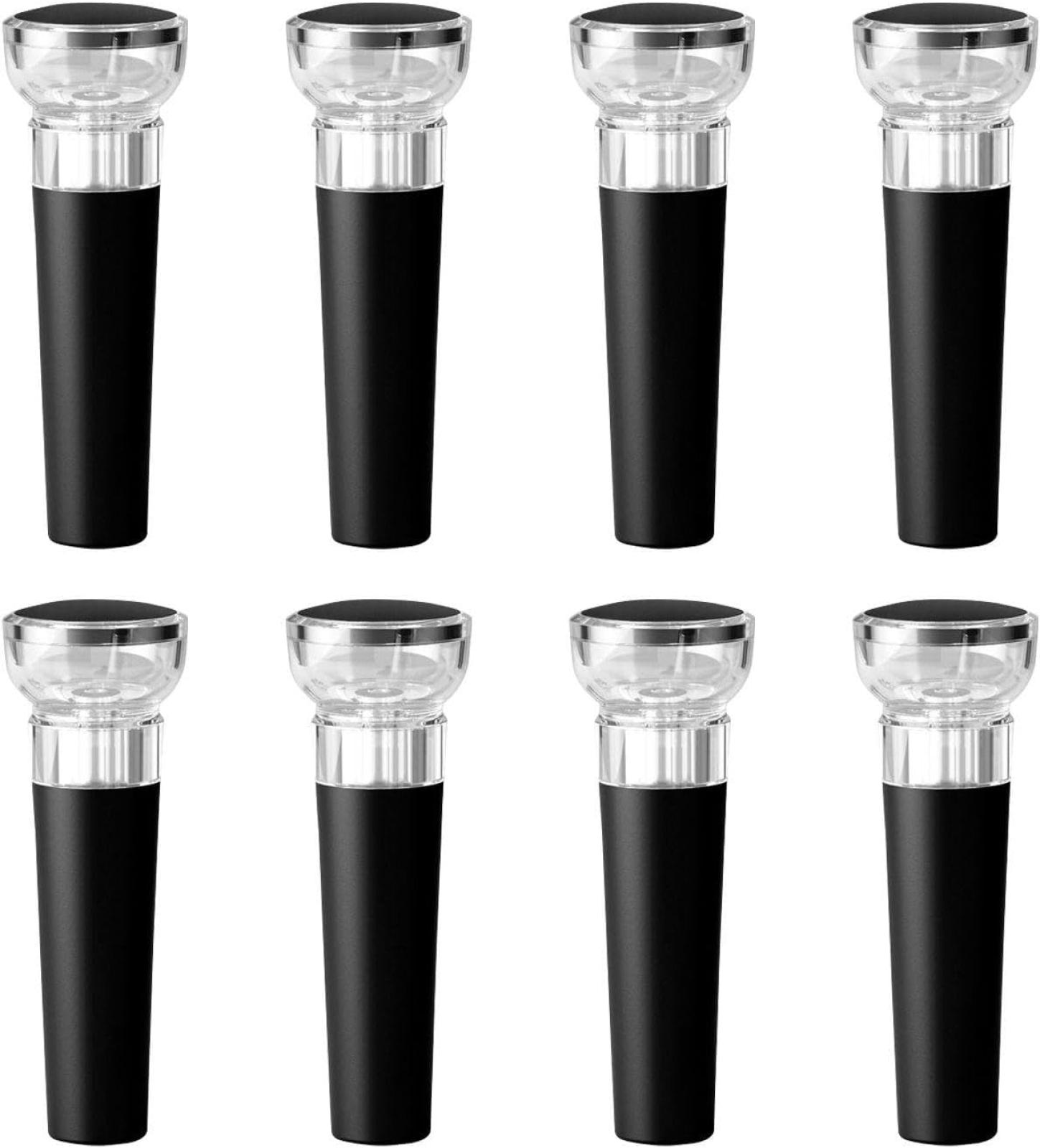 Ehdwxvzm 8-teiliges Set Weinflaschenverschlüsse, Vakuum-weinverschlüsse, Rotwein-konservierungsverschlüsse