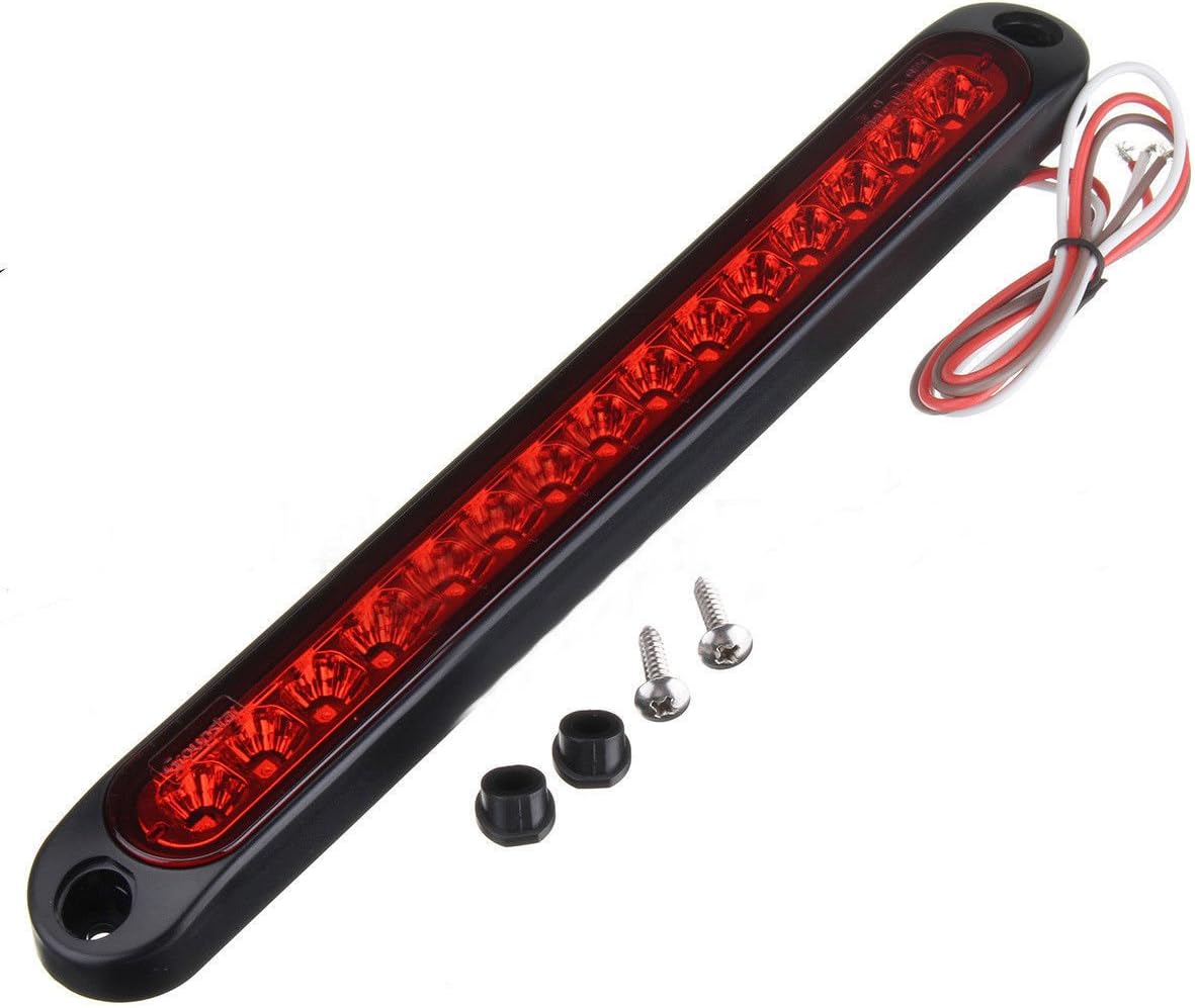 Rücklicht, Universelles Zusatzbremslicht Mit 15 Leds, Nebelscheinwerfer-anzeigelampe Für Anhänger Und Lkw, 10-30v (rot)
