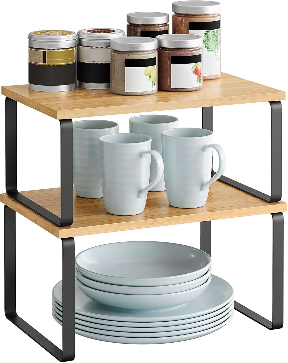 Küchenschrank-organizer, 2er-set, Stapelbar