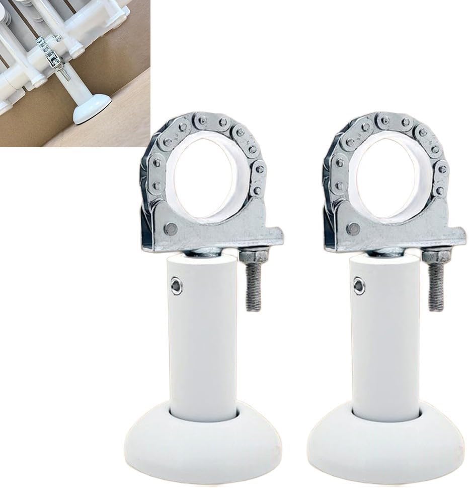 Set Mit 2 Heizkörperhalterungen, Höhenverstellbar Von 11 Cm Bis 17 Cm, Aus Aluminium, Stabile Bodenbefestigungsfüße Für Heizkörper, Verstellbare Füße Ohne Bohren Für Rohrheizkörper, Höhenverstellbar