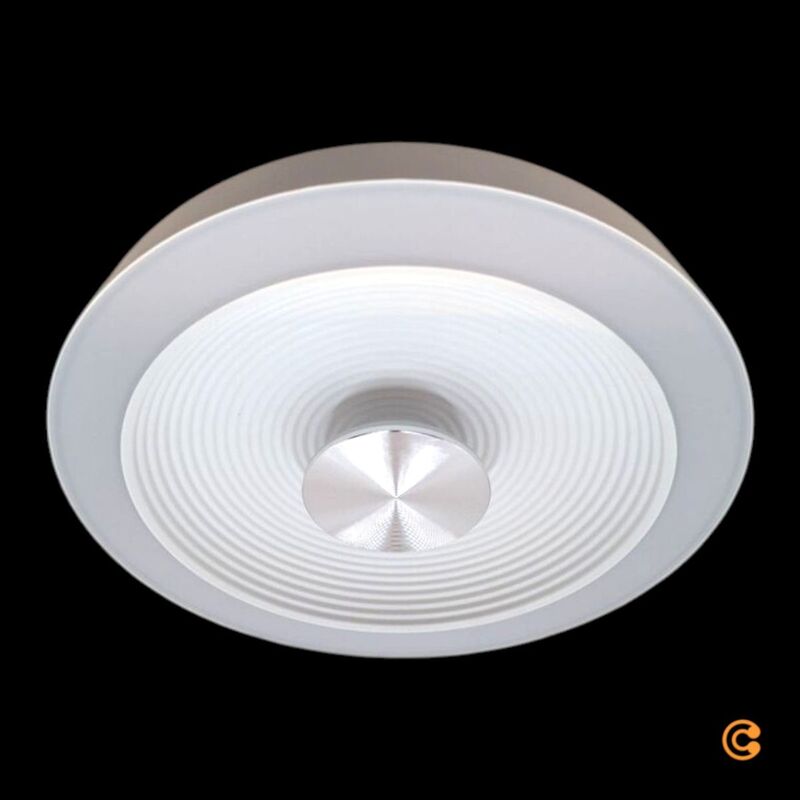 [neuwertig] B-ware Paulmann Deckenleuchte Volea Led Lampe Dimmbar Ip44 Weiß/silber Ø32cm 3000k