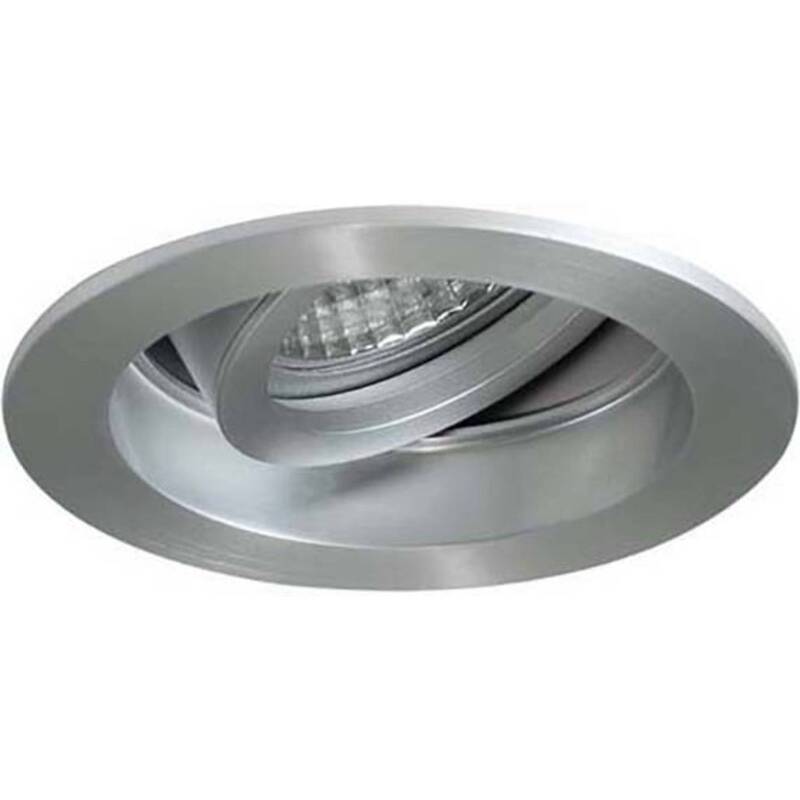 [neuwertig] B-ware Brumberg Einbauleuchte Halogen Gx5.3 50w Dimmbar Schwenkbar Aluminium Weiß 80mm