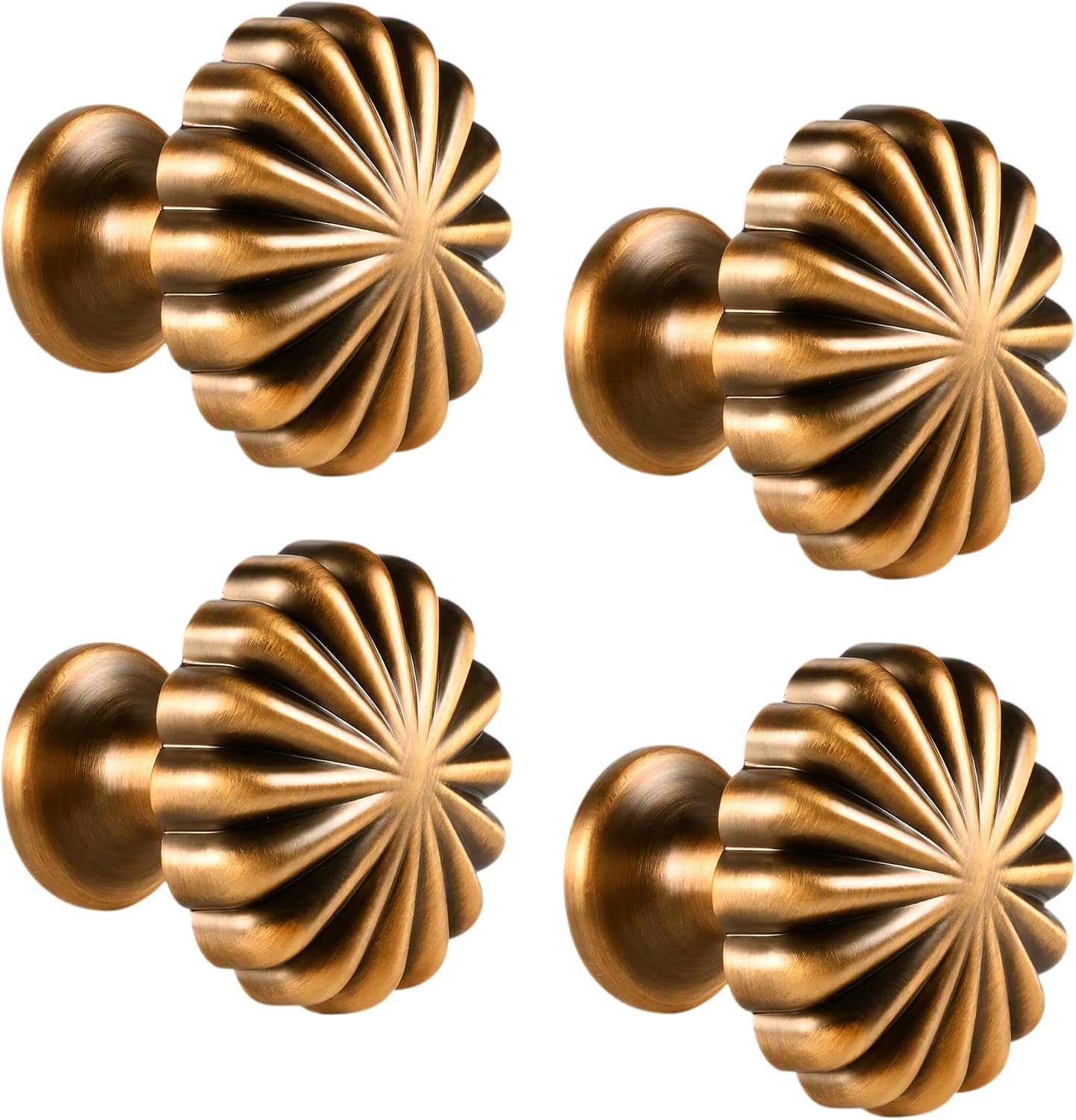 Set Mit 4 Vintage-schrankknöpfen Aus Bronze – Möbelknöpfe Aus Gebürstetem Messing – Schubladengriffe, Schrankgriffe Für Kleiderschränke Und Kommoden