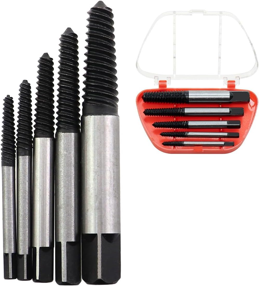 Set Mit 5 Ausdrehern Für Abgebrochene Schrauben, Bolzen Und Beschädigte Schrauben Aus Stahl