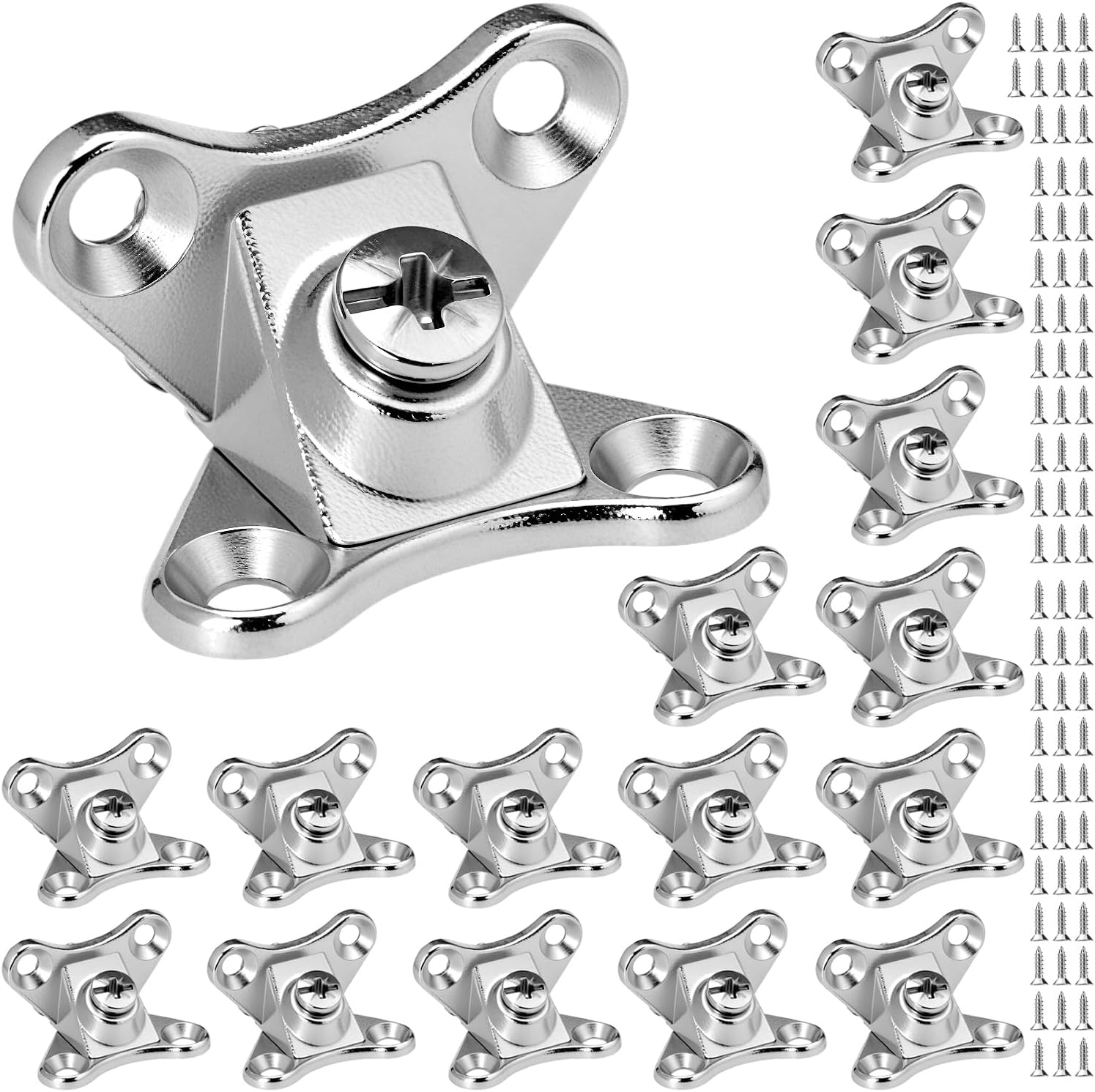 16-teiliges Eckbefestigungsset Für Eckverbinder, Schmetterlings-eckverbinder Mit 64 Schrauben, Möbelverbinder