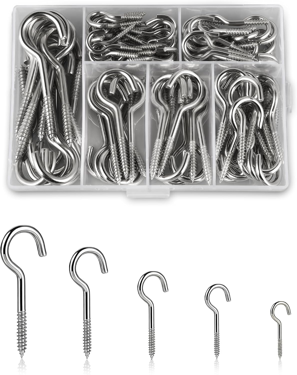 115-teiliges Set Mit Schraubhaken Für Decke Und Wand, Inklusive Schraubösen, Ideal Zum Aufhängen Von Pflanzen, Tassen, Schlüsseln Oder Dekorationen Einfache Montage Für Zuhause, Büro Oder Garten.