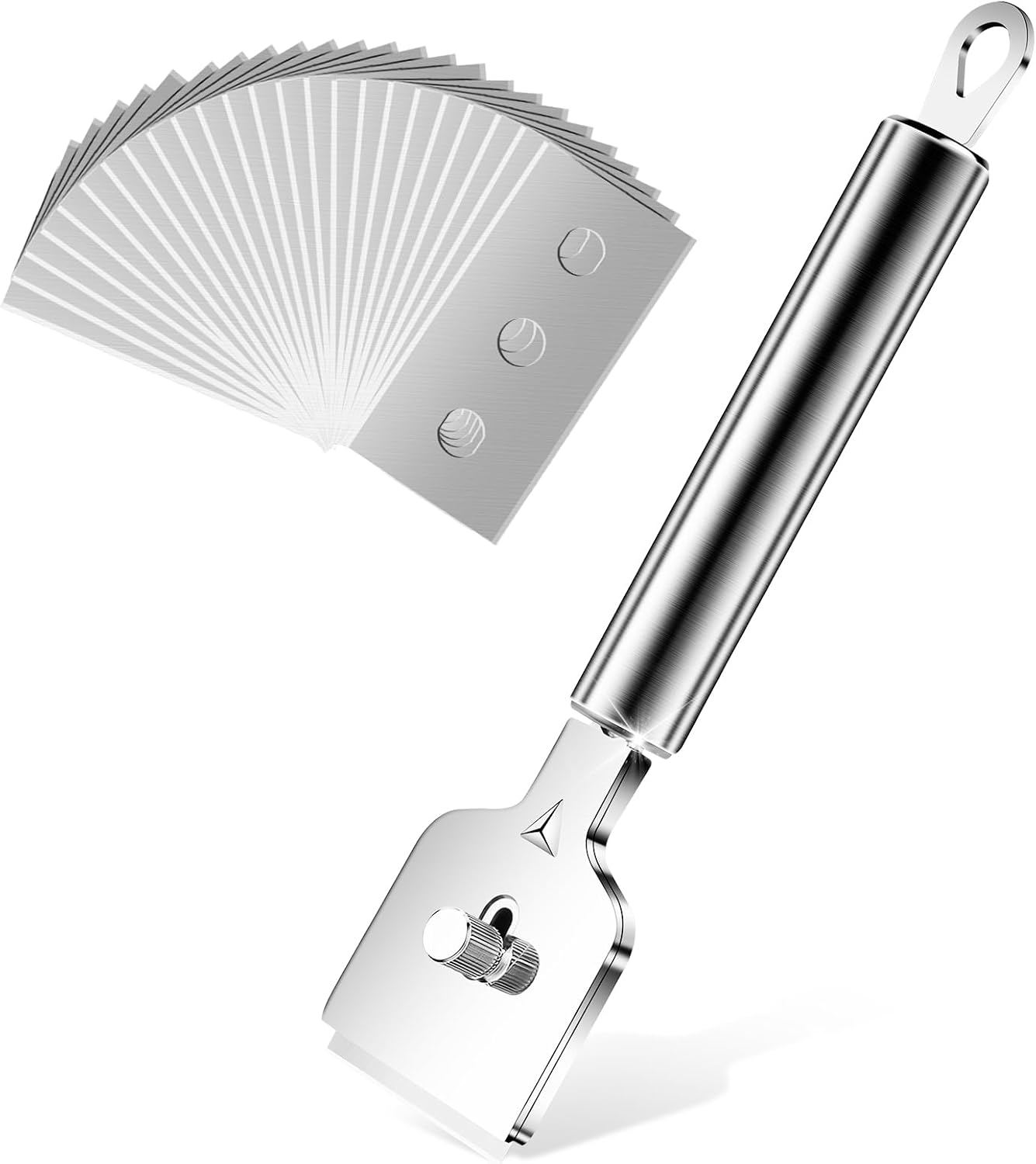 Farbschaber Aus Edelstahl Mit 12 Metallklingen, Keramik-kochfeldschaber, Professioneller Glasschaber, Klebstoffentferner, Farbschaber
