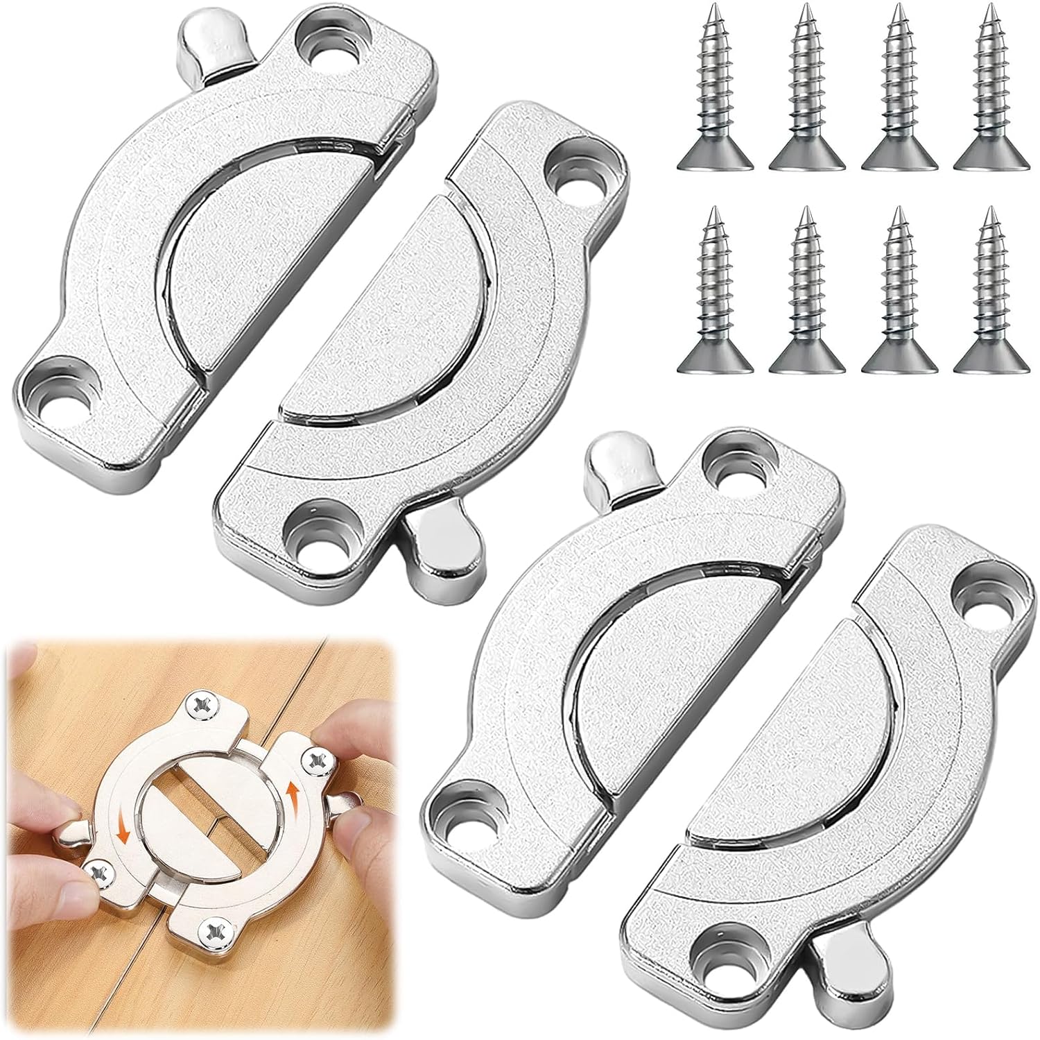 2-teiliges Tischverbinder-set, Scharniere Für Schreibtisch-/esstisch-/bürotische