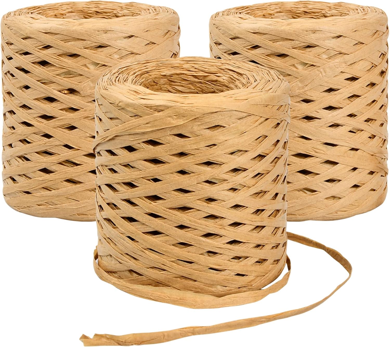Rollen Bastpapierband, 200 M Bastpapierseil, Geschenkband Zum Verpacken Von Geschenken, Bastelarbeiten Und Dekorationen