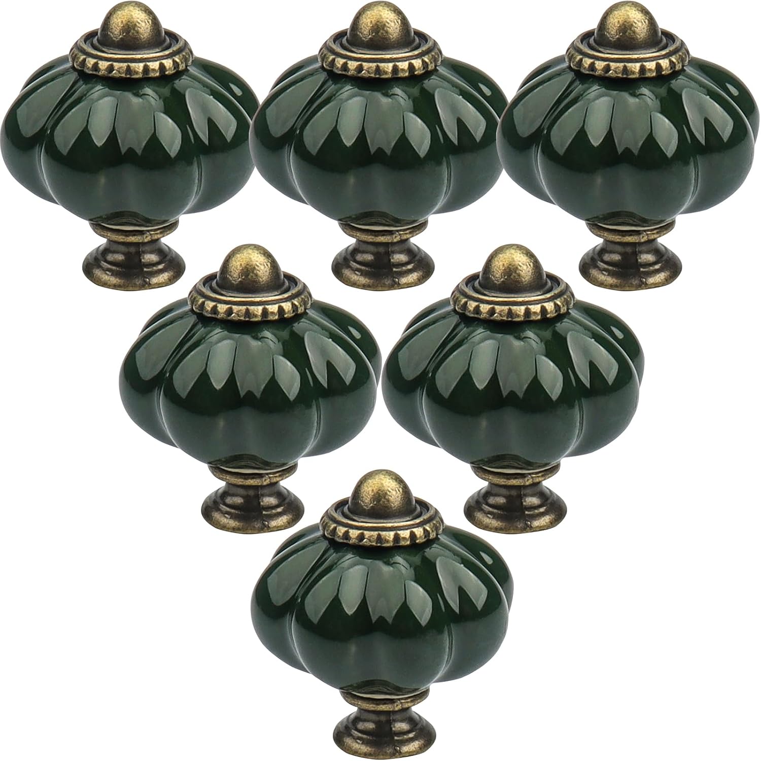 Set Mit 12 Keramik-türknöpfen Im Vintage-stil Mit Kürbismotiv, Schrankgriffe Inklusive Befestigungsschrauben