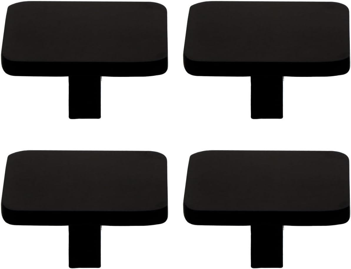 Set Mit 4 Quadratischen Möbelknöpfen Aus Aluminium, Schlichte Schubladengriffe Mit Einem Loch Für Kommoden, Kleiderschränke, Bücherregale Und Schränke, Europäischer Stil