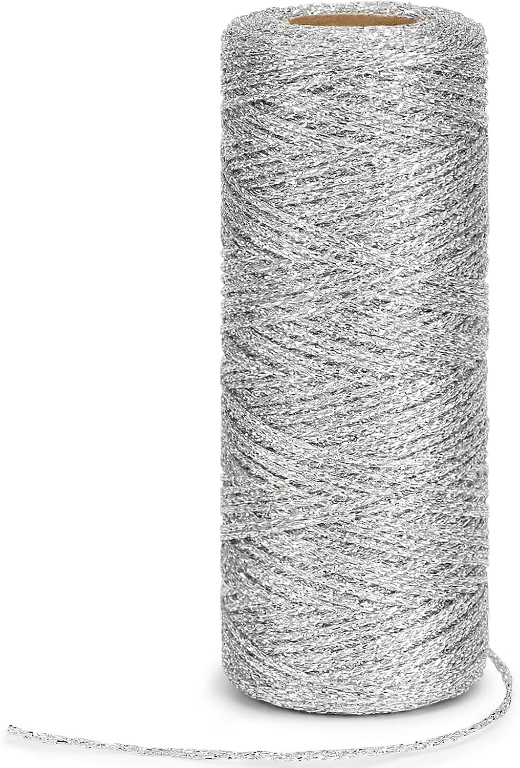 100 M Silbernes Metallic-garn, 1 Mm Silberner Weihnachtsdraht Für Geschenke, Weihnachtskugeln, Basteldekorationen