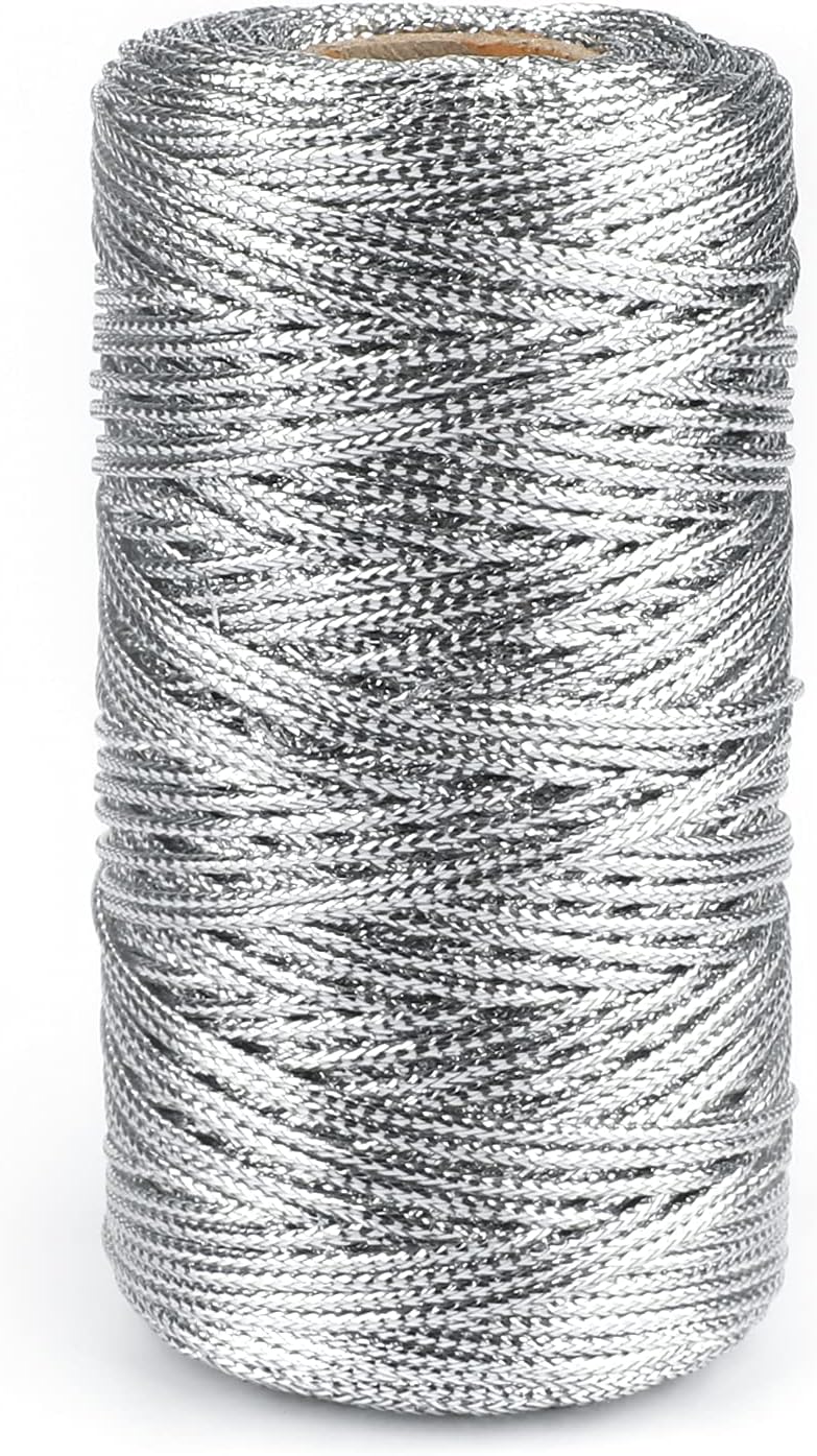 Metallisch-silberne Drahtkordel, 1,5 Mm, Für Bastelarbeiten, Geschenkverpackungen, Weihnachtsdekoration (nicht Elastisch)