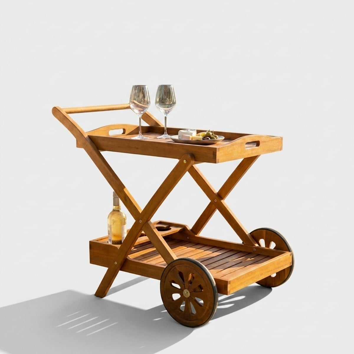 Servierwagen Für Den Außenbereich Aus Holz Trolley Bar