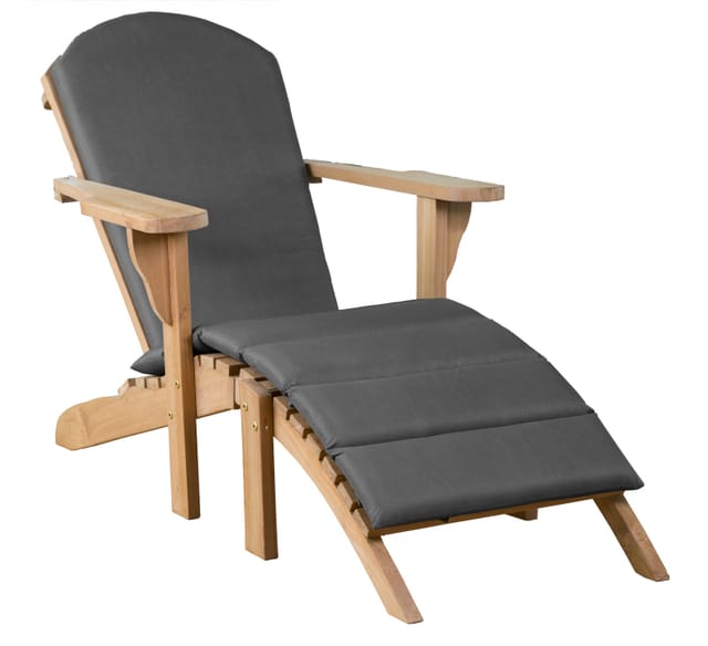 Devries Adirondack ""woodie"" Gartenlounger Aus Teakholz Inkl. Polster 73x141x86cm