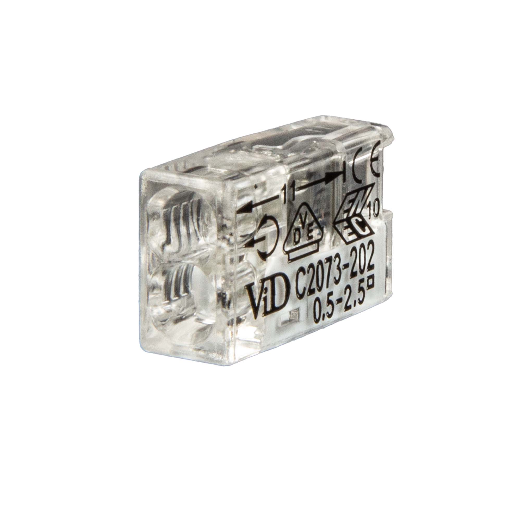 Eltropa Steckklemme Typ Esk225ws - Leiter-klemme Für 2 Massivleiter 0,5 Bis 2,5 Mm²