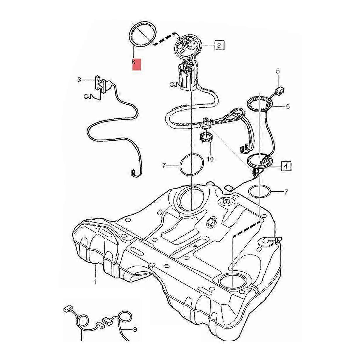 Sicherungsmutter Für Kraftstofftank (teilenummer 8649739) Für Volvo S60, S80, V70, Xc90, Xc70 (2001–2016), Kraftstoffpumpenbefestigung