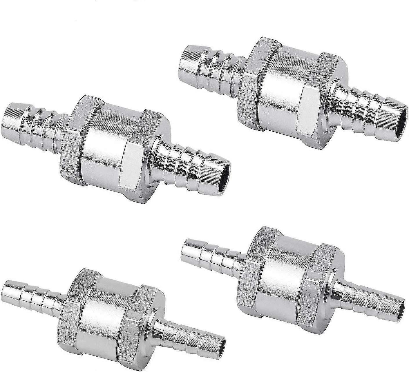 Diesel-rückschlagventil Aus Aluminiumlegierung (4er-set), 6/8/10/12 Mm Kraftstoffventil Mit Pfeil, Für Benzin-/diesel-pkw, Boote Und Motorräder.