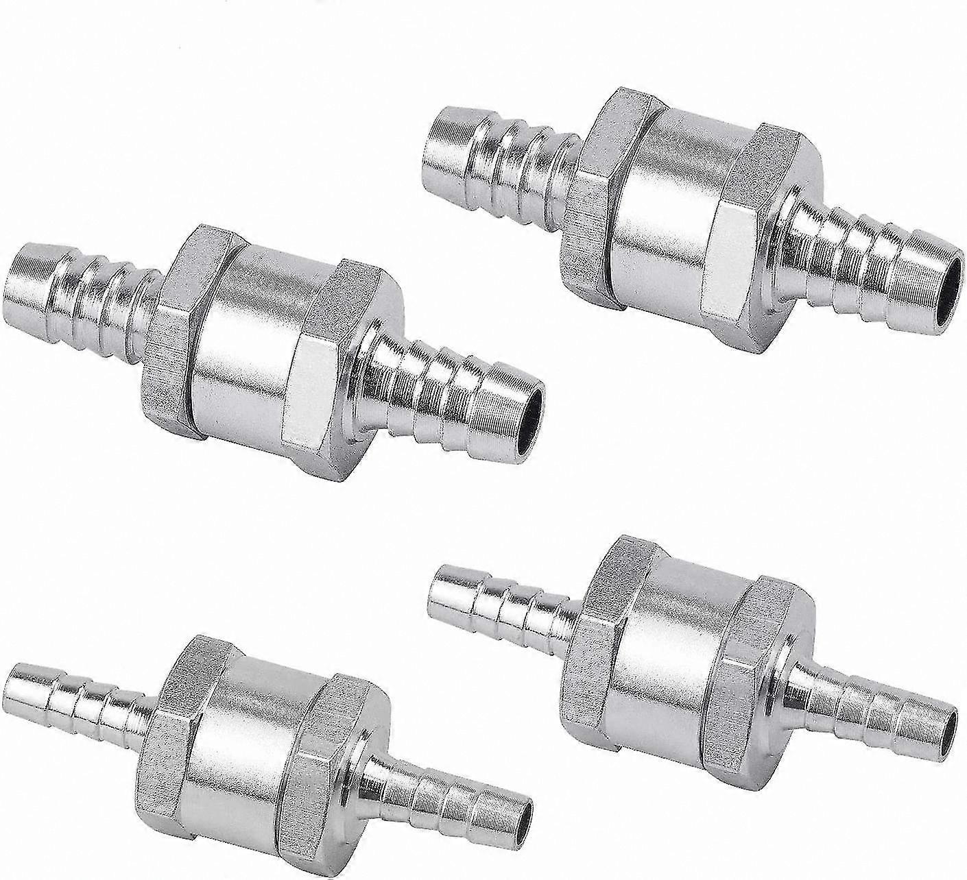 Satz Von 4 Rückschlagventilen Für Kraftstoff, 6/8/10/12 Mm, Aus Aluminiumlegierung, Mit Einem Pfeil Gekennzeichnet, Für Diesel- Und Benzinfahrzeuge, Boote Und Motorräder.