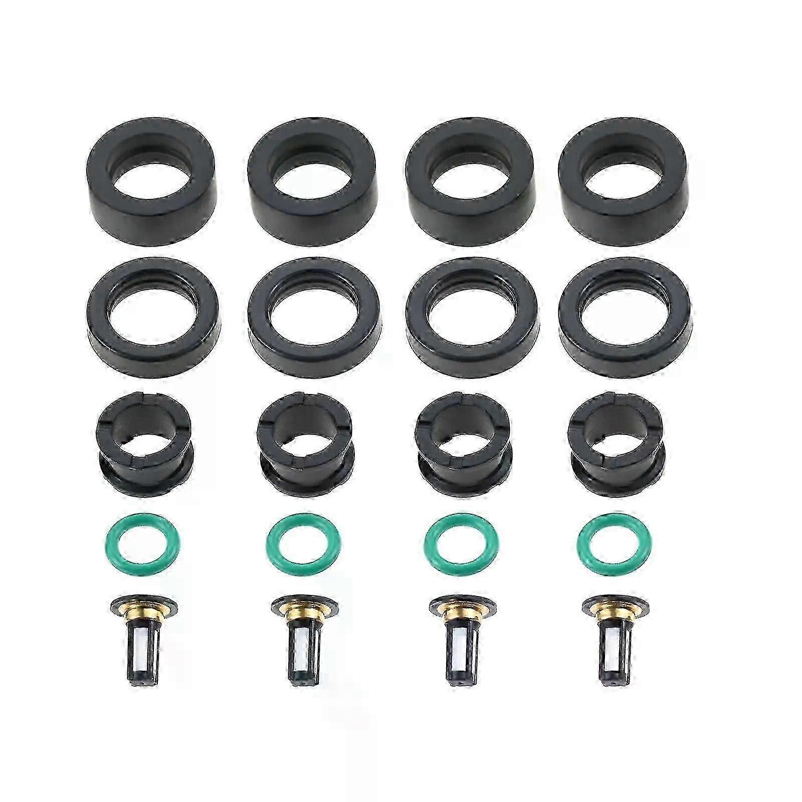 Reparatursatz Für Kraftstoffeinspritzdüsendichtungen (4 Sätze) Kompatibel Mit Accord 1985-2002, Civic 1985-2000, Del Sol, Crx, Cr-v, Odyssey Und Prelude Edition (ref. 0428)