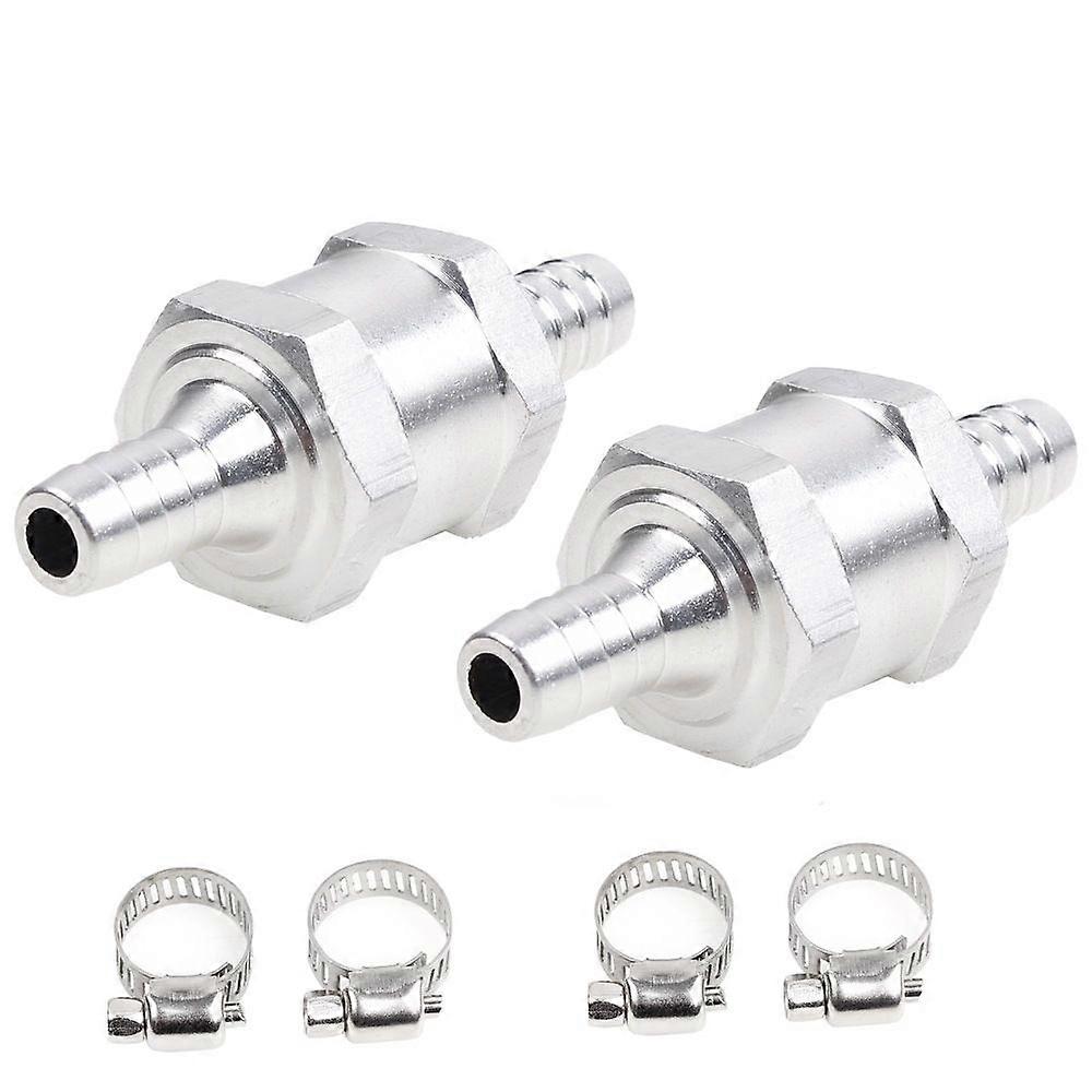 Kompatibel Mit Rückschlagventilen Aus Aluminiumlegierung Für Automobile Und Schiffsmaschinen, 6/8/10/12 Mm, Benzin-/dieselkraftstoffleitung, 10 Mm (rückschlagventil + 2 Schlauchschellen).