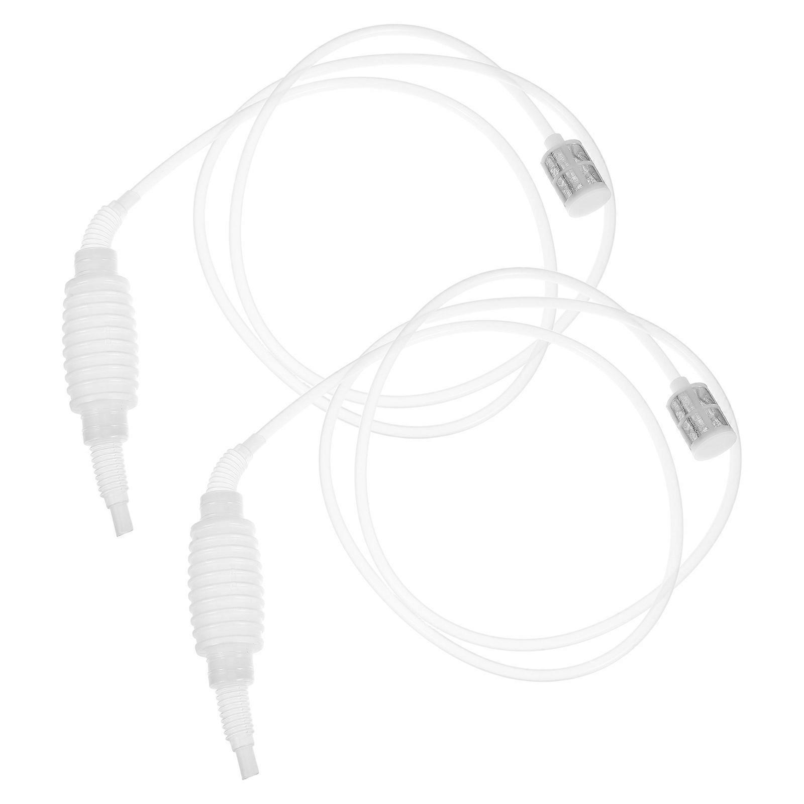 Set Bestehend Aus 2 Ölförderrohren, Saugpumpen, Kraftstoff- Und Wasserförderschlauch Mit Filter.