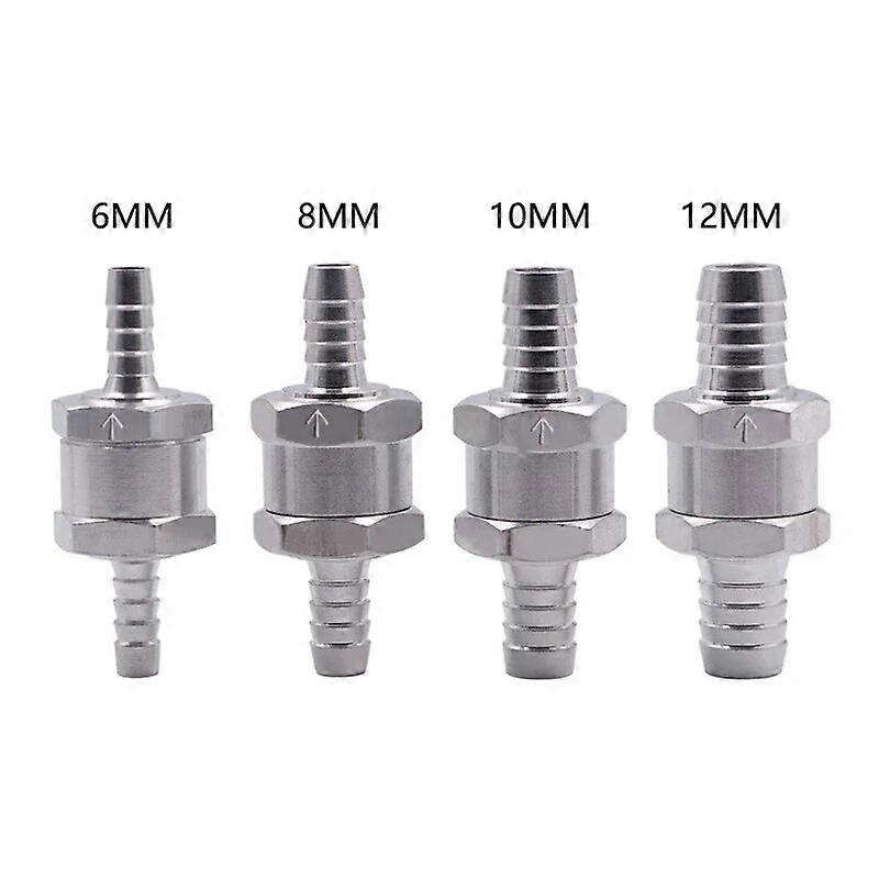 Einweg-rückschlagventil Aus Aluminium 6/8/10/12 Mm Für Kraftstoffe, Benzin, Diesel, Öl Und Gas, Kompatibel Mit Öl- Und Wasserpumpen Für Autos.