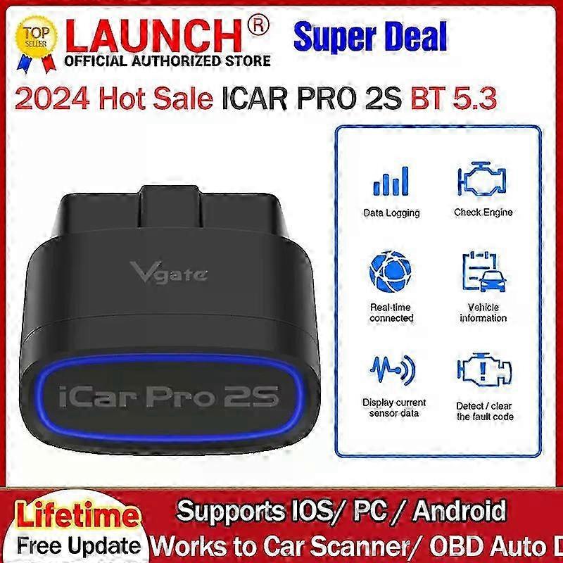 Vgate Icar Pro 2s Obd2 Scanner Elm327 Bluetooth V5.3 Für Android/ios/pc (aktualisierte Version Elm327 V2.3) - Kfz-diagnosegerät (25-26 Sekunden)