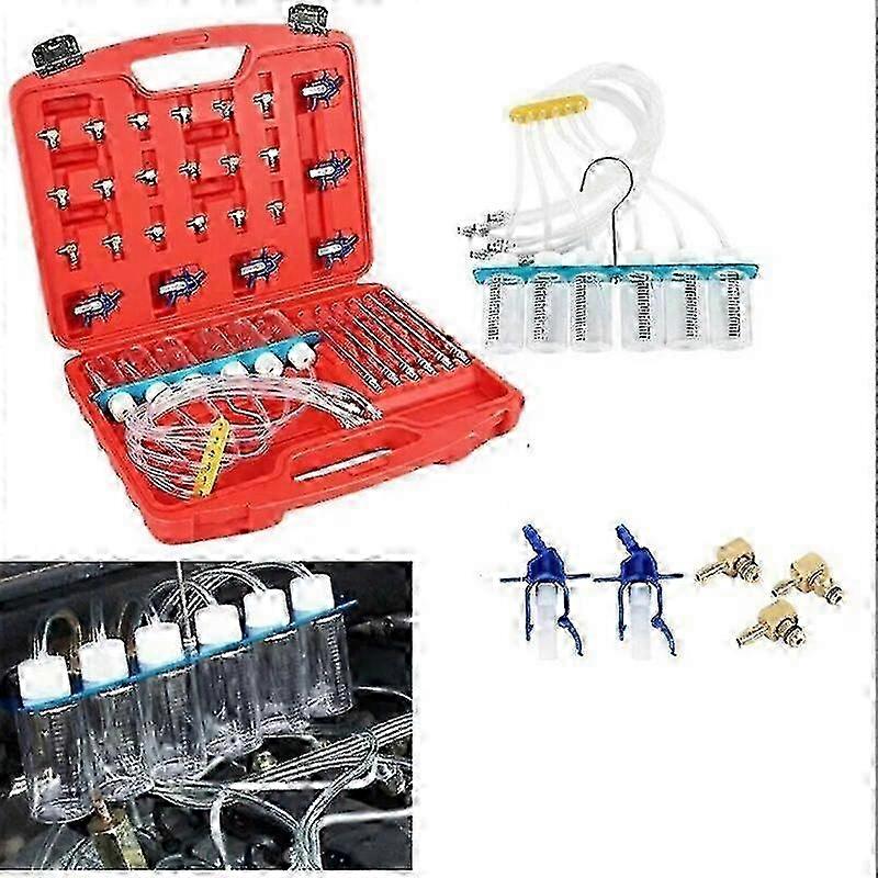Common-rail-diesel-einspritzdüsen-durchflussmesser Mit 24 Adaptern, Kraftstoffleitungs-test-/diagnose-kit, Testet 6 Einspritzdüsen Gleichzeitig St1m767