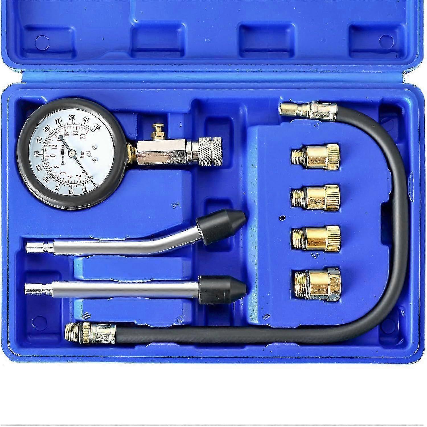 Zylinderkompressionsprüfer Für Benzinmotoren, Kraftstoffdruckmesser 0-300 Psi Für Benzinmotoren, Kfz-werkzeug Für Autos Und Motorräder